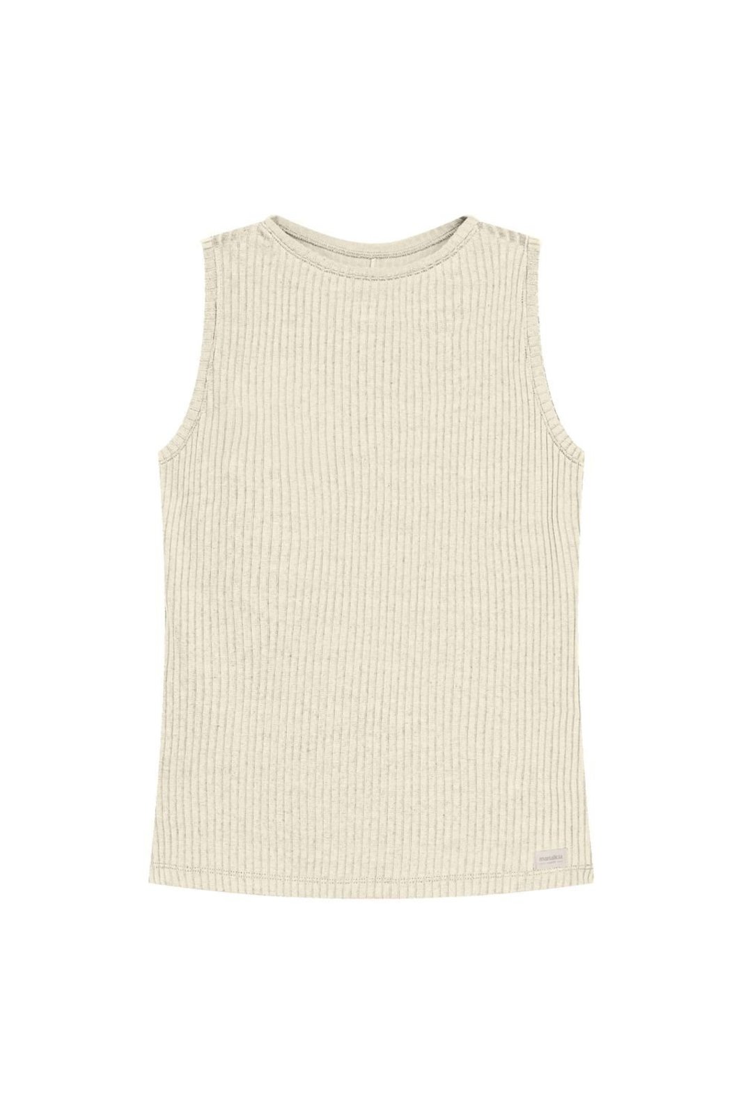 Regata Feminina Comfy Canelada Linho Marialícia Bege