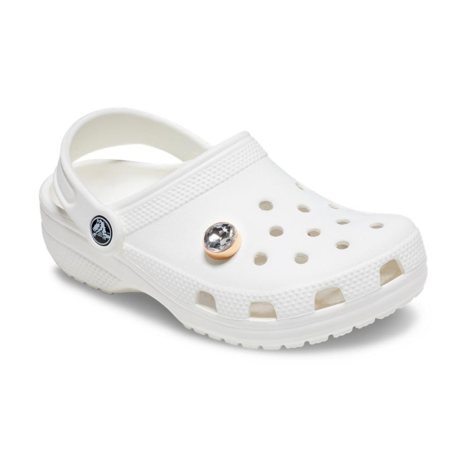 Vista 3 Infantil - Jibbitz™ Pedra Circular Transparente Crocs branco