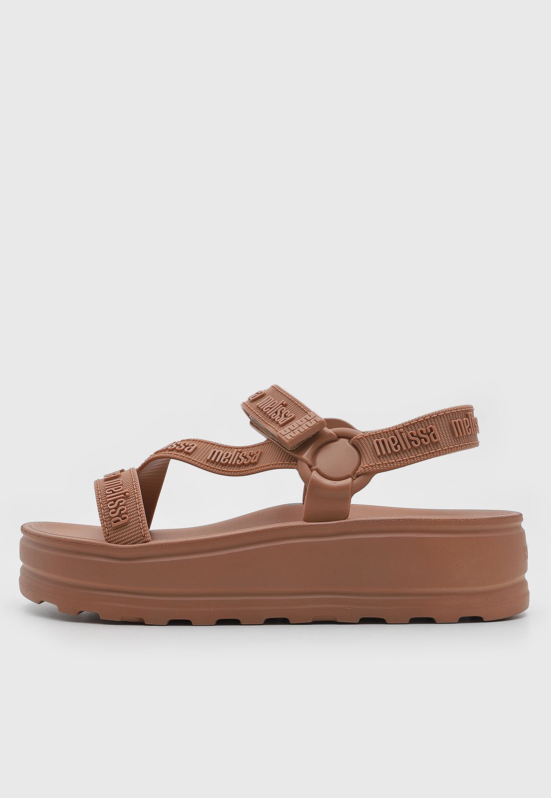 Sandália Feminina Melissa Plataforma Baixa Caramelo