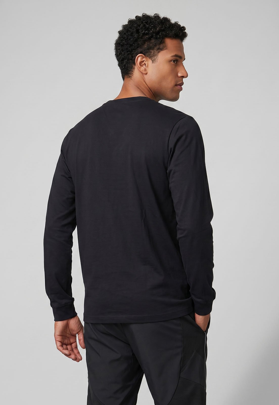 Camiseta Masculina Quiksilver Manga Longa Preta