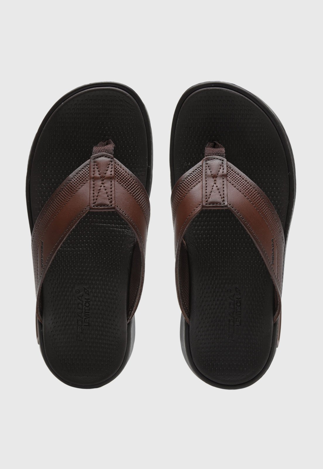 Sandália Masculina Pegada Tiras Largas Marrom e Preto