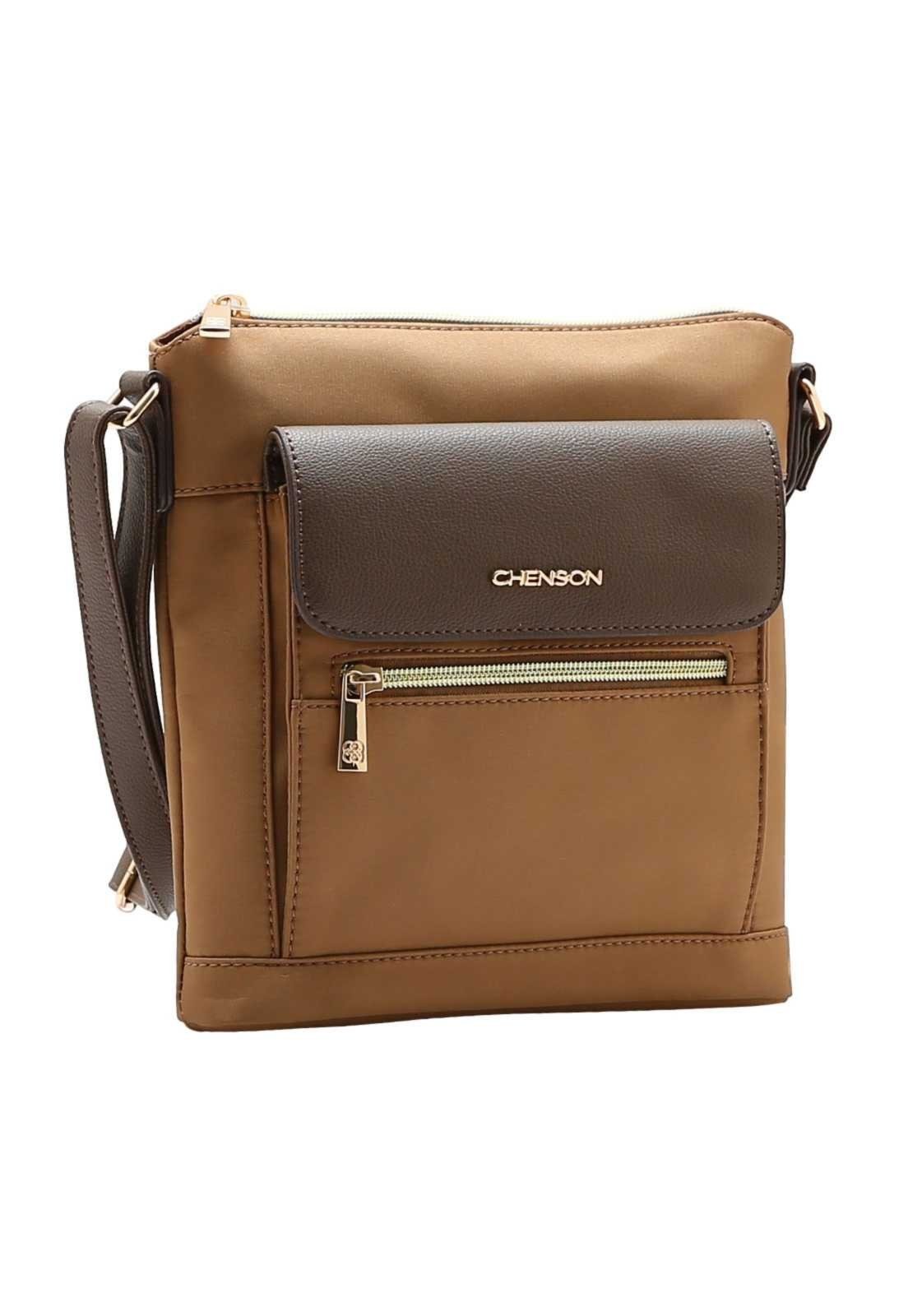 Bolsa Feminina Chenson Transversal Microfiber 3185456 Natural