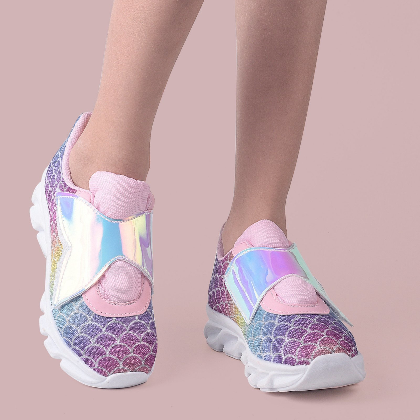 Vista 3 Infantil - Tenis De Led Sereia Glitter Personagem Meninas CALCADOS LGHT LIGHT rosa CALCADOS LGHT LIGHT rosa