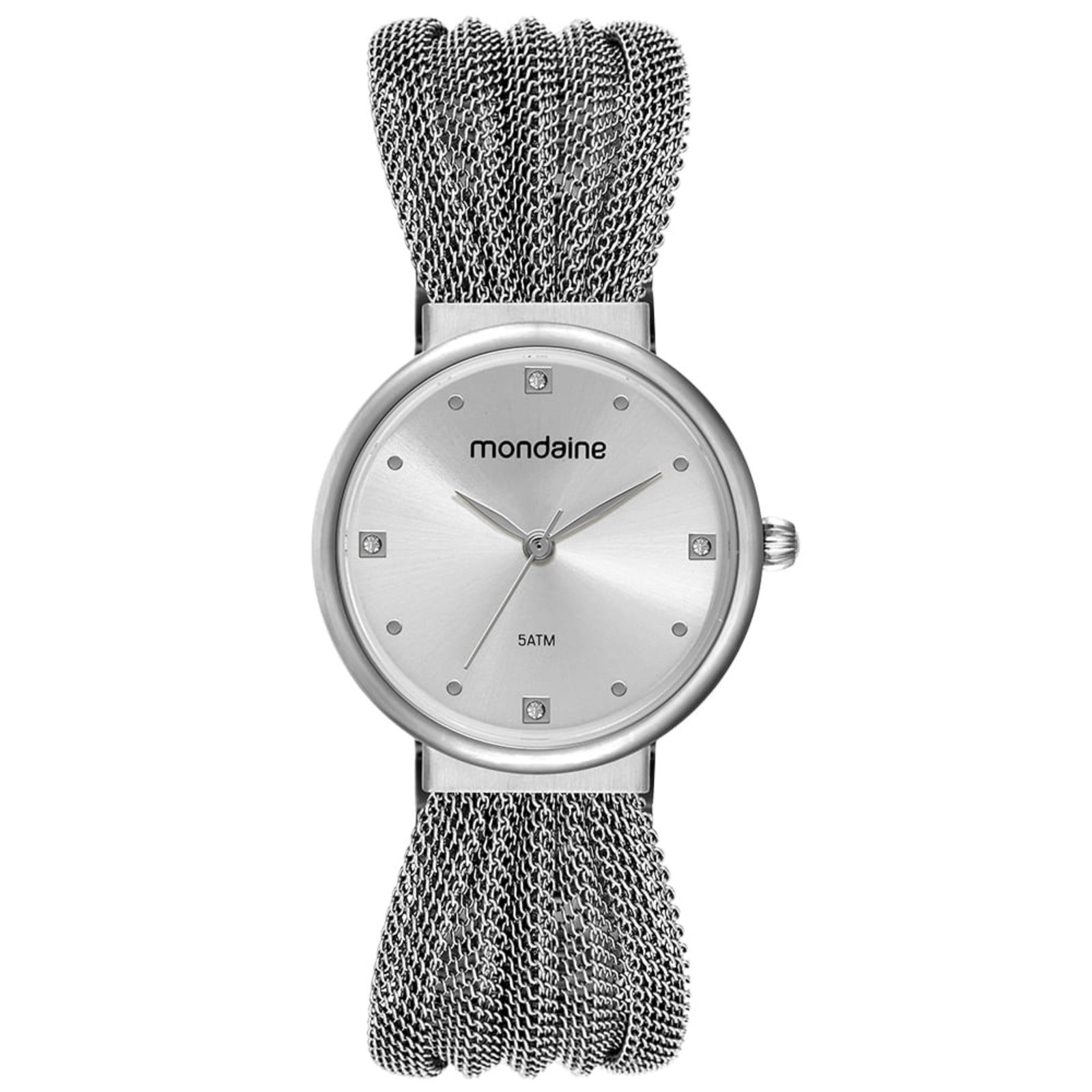 Relógio Feminino Mondaine Prata Minimalista Mondaine