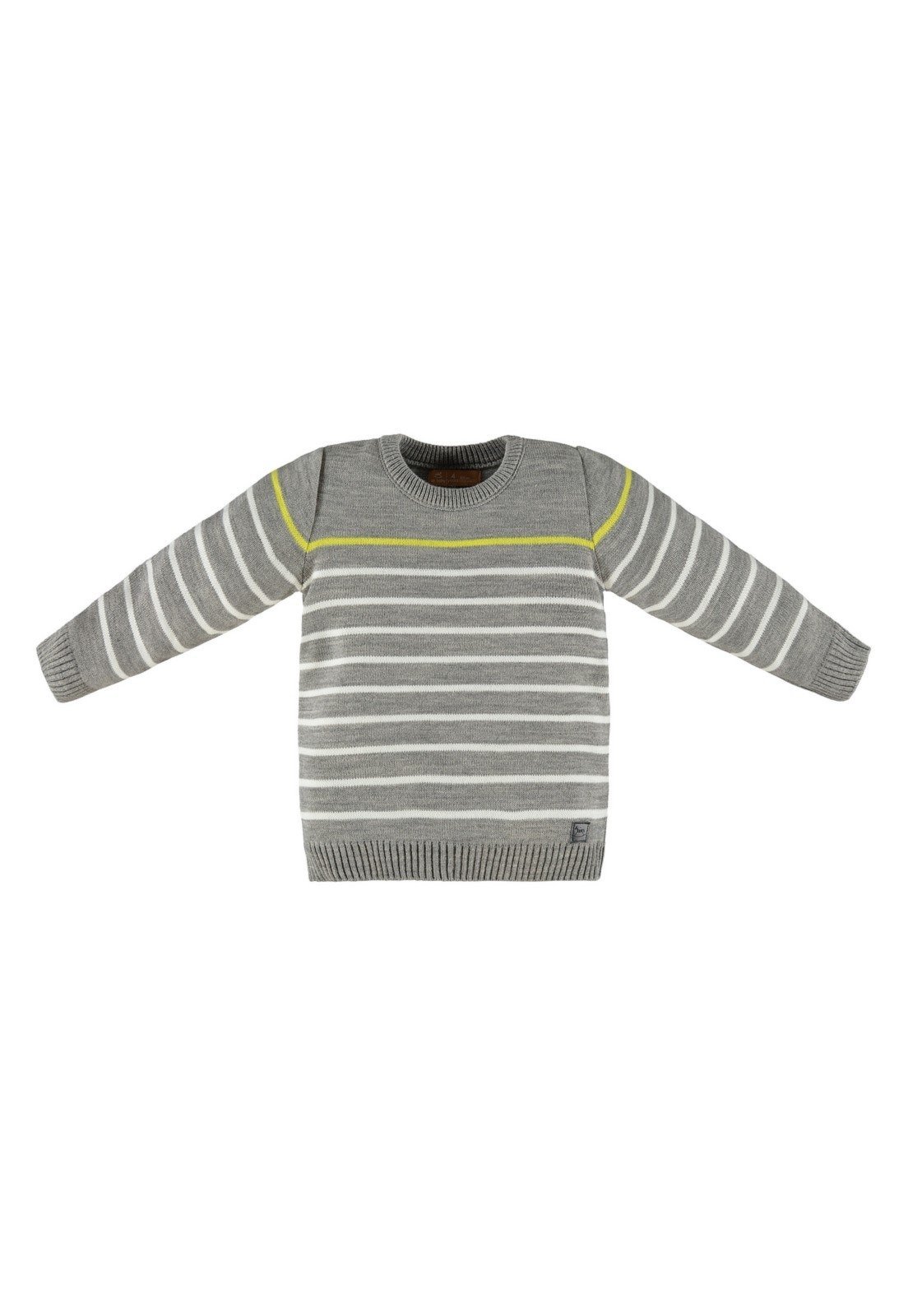 Infantil - Blusão Manga Longa em Tricô Menino Up Baby Cinza