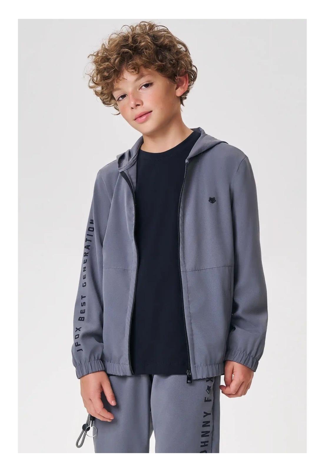 Infantil - Jaqueta Cinza Generation Menino Johnny Fox 10 Cinza