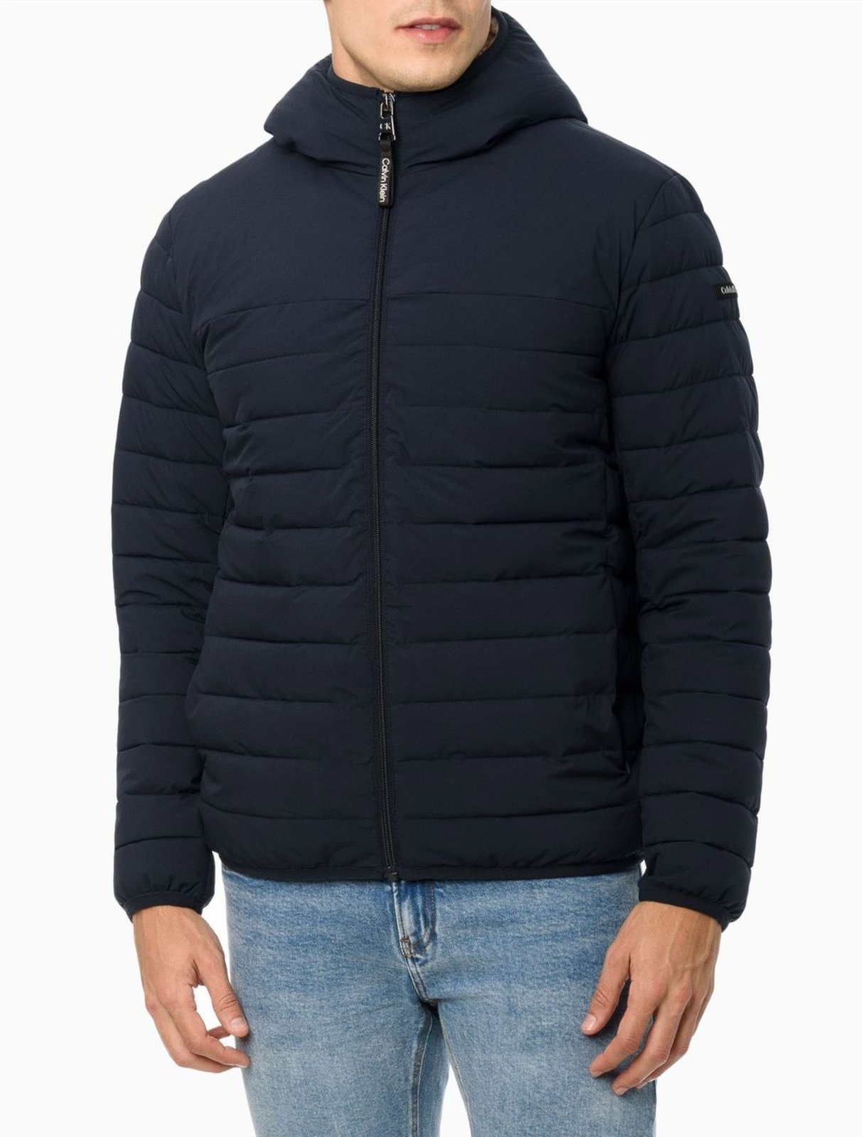 Jaqueta Matelassê Sherpa Capuz Calvin Klein Jeans - Marinho Calvin Klein Jeans