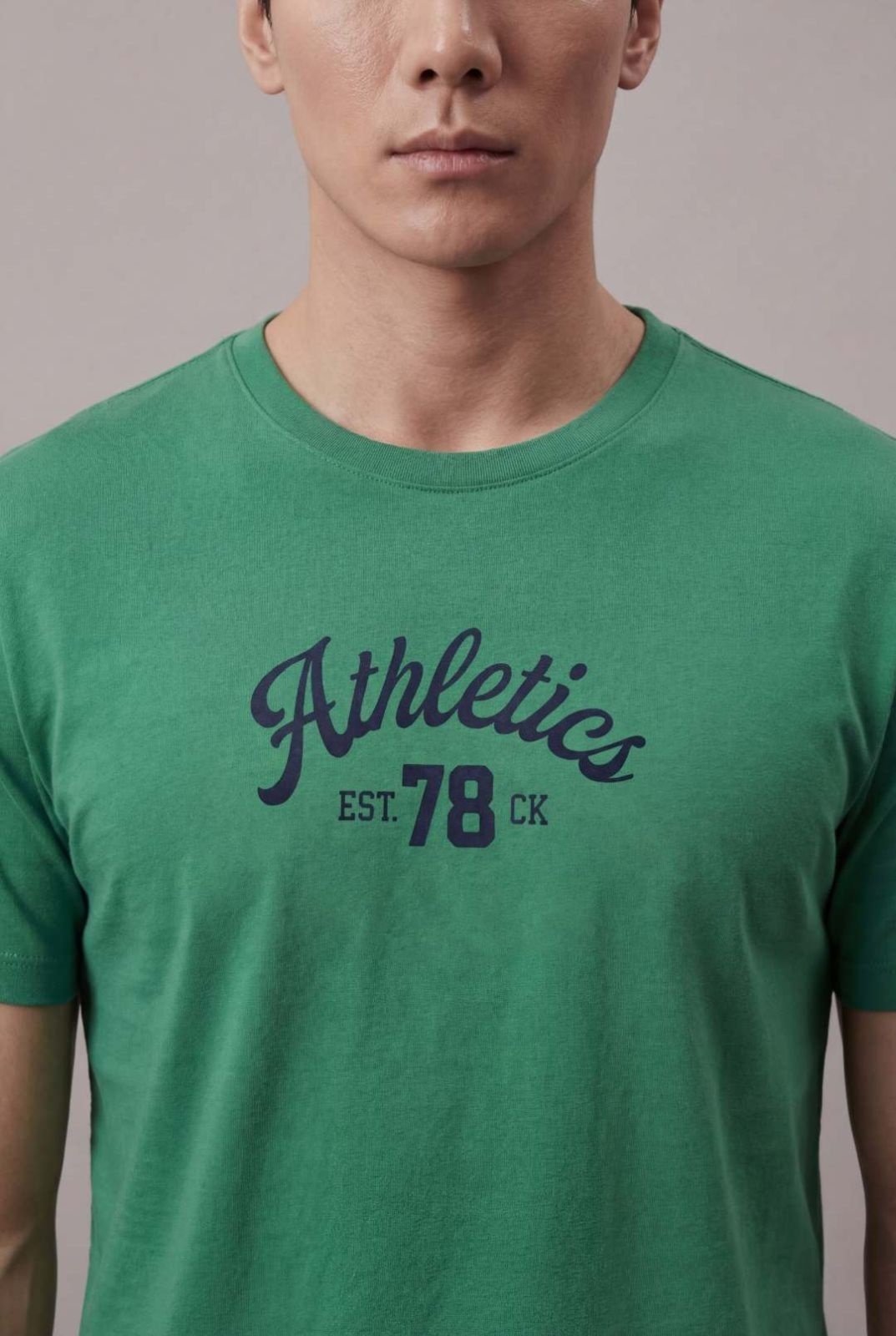 Camiseta Manga Curta Calvin Klein Jeans Masculino Athletics Estampa 78 - Verde Calvin Klein Jeans