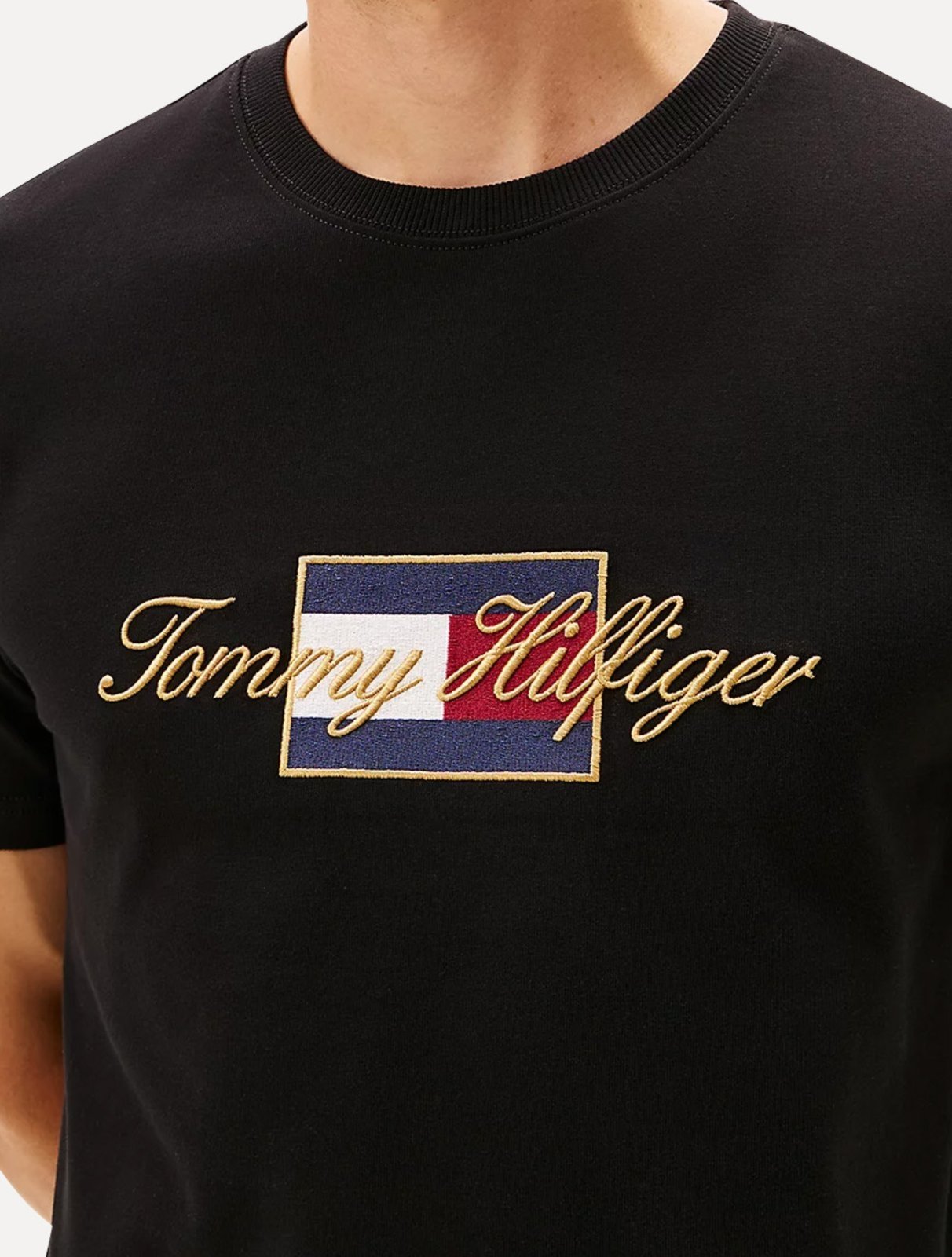 Vista 3 Camiseta Tommy Hilfiger Masculina Icon Gold Preto preto gold Tommy Hilfiger preto gold