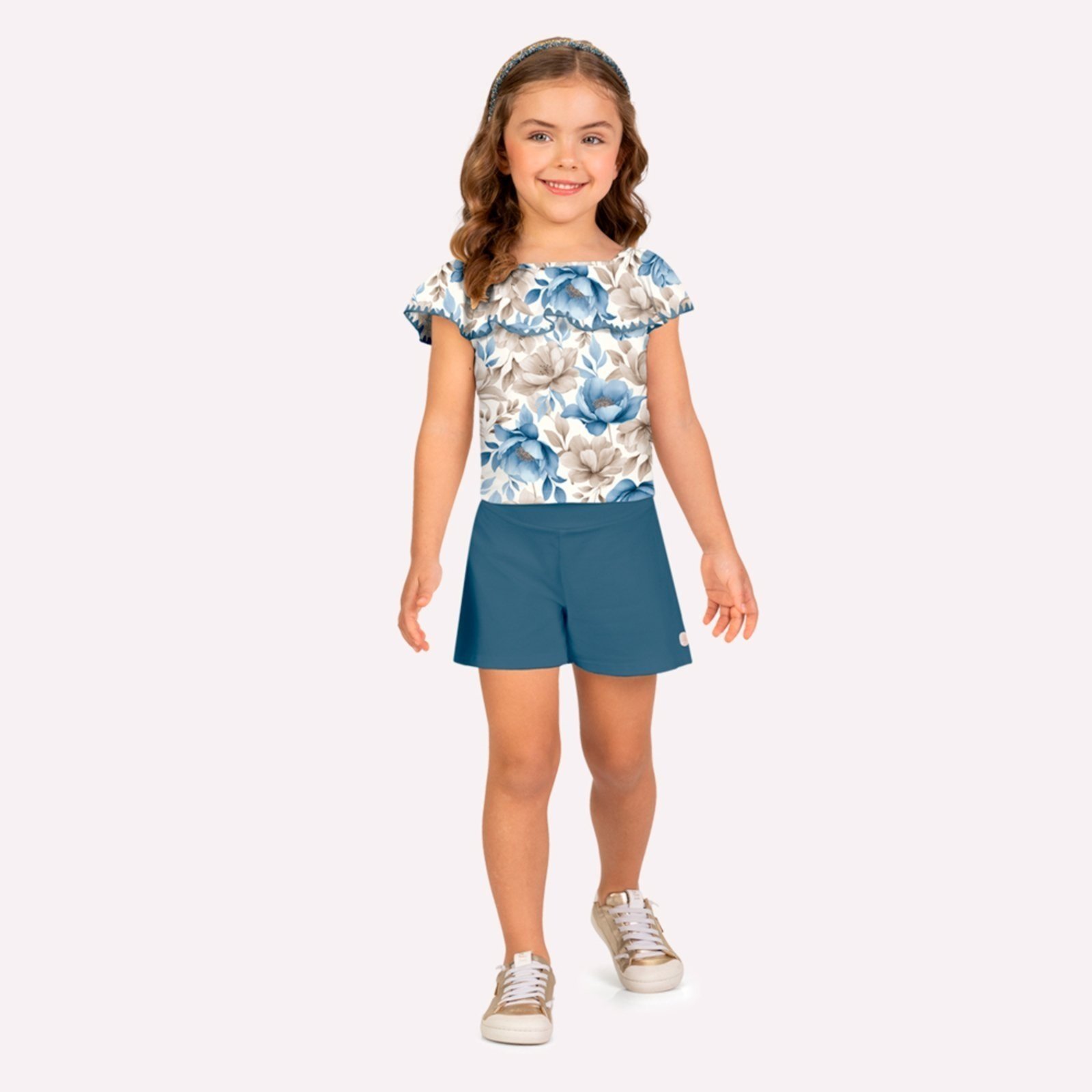Infantil - Conjunto Menina Flores Milon