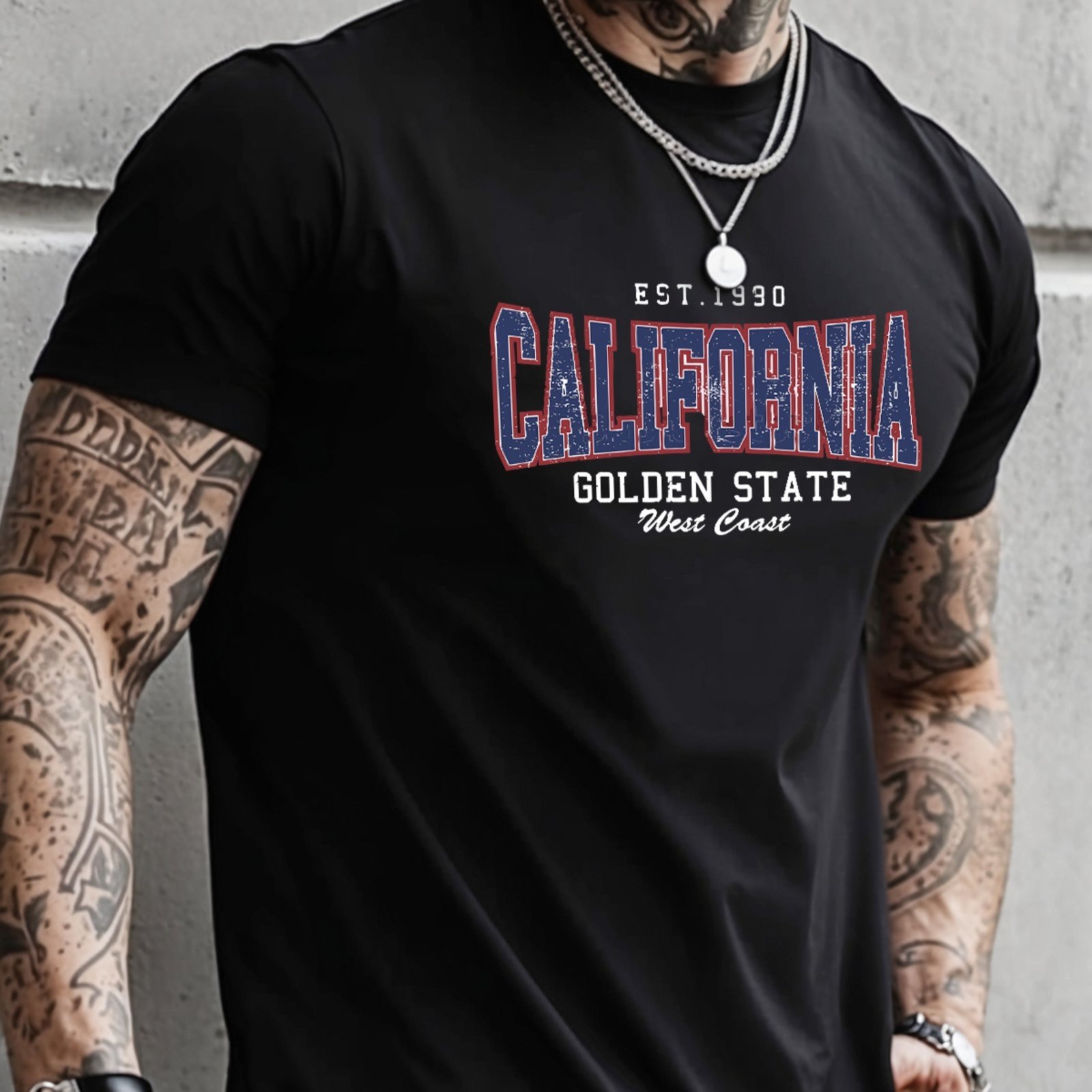 Camisa Masculina Algodão Camiseta Estampada Casual