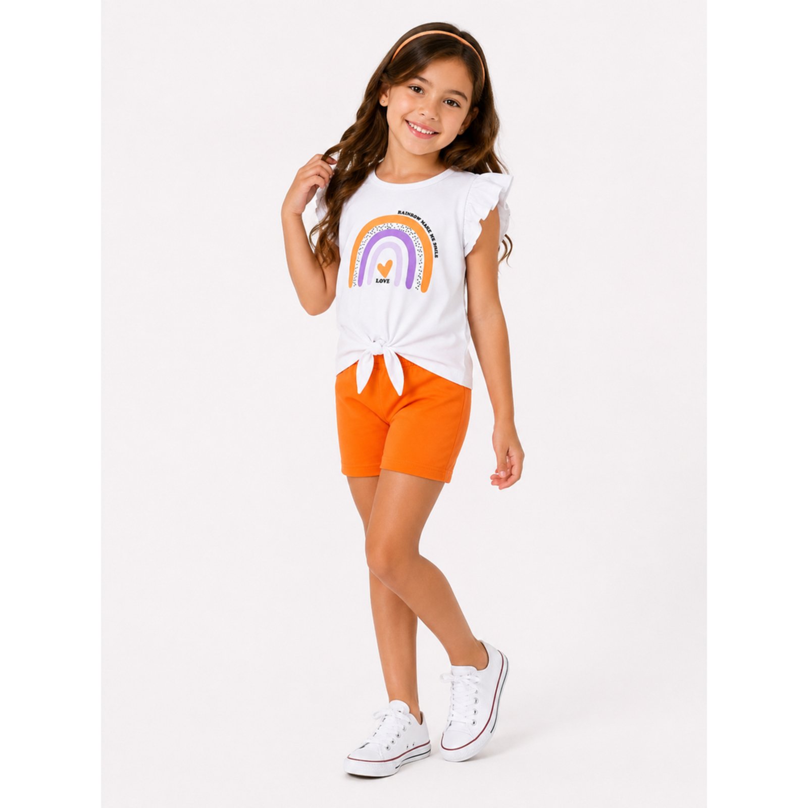 Infantil - Conjunto Menina Verão Rainbow Love Iaia