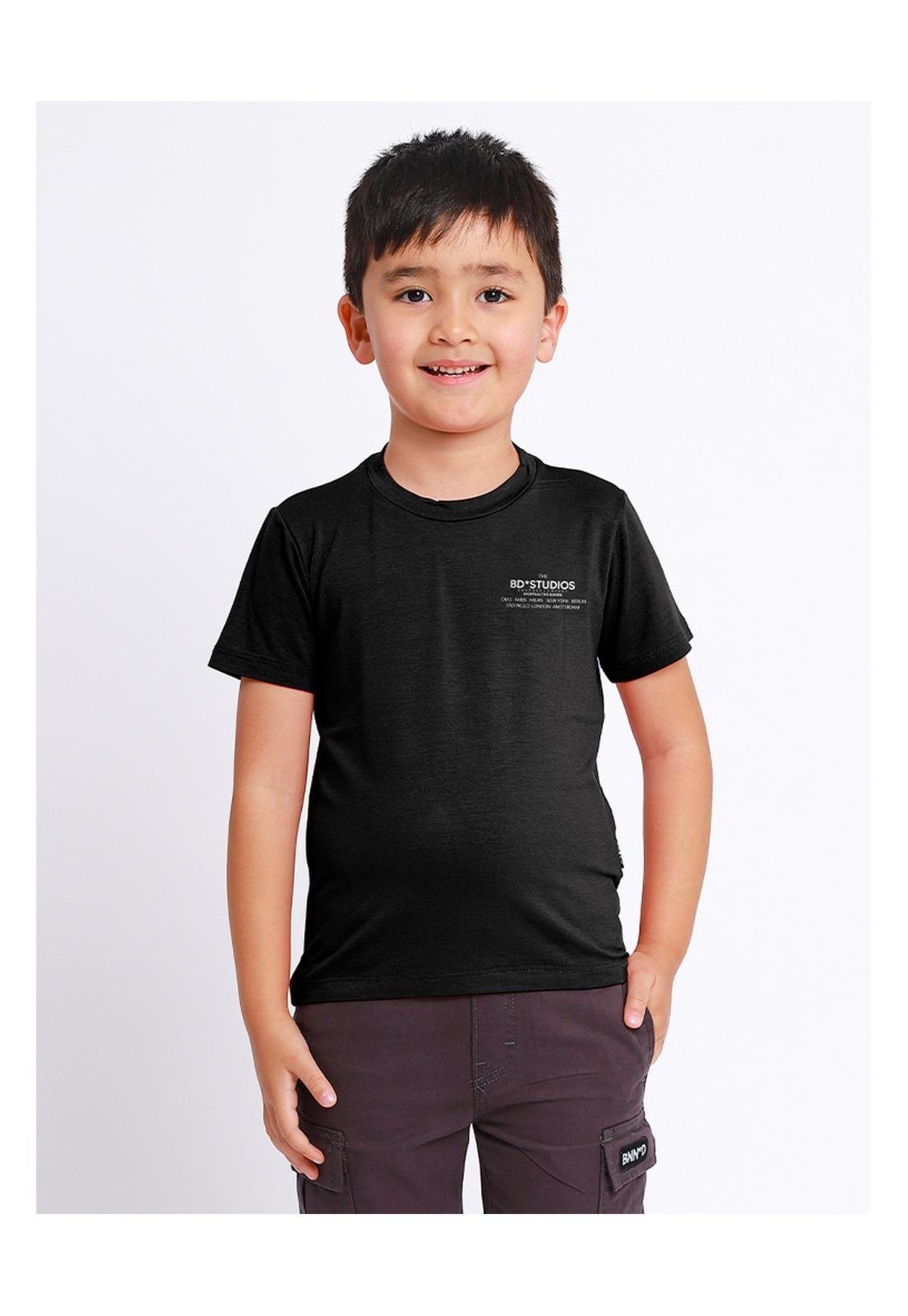 Infantil - Camiseta Menino Preto Banana Danger 10 Preto