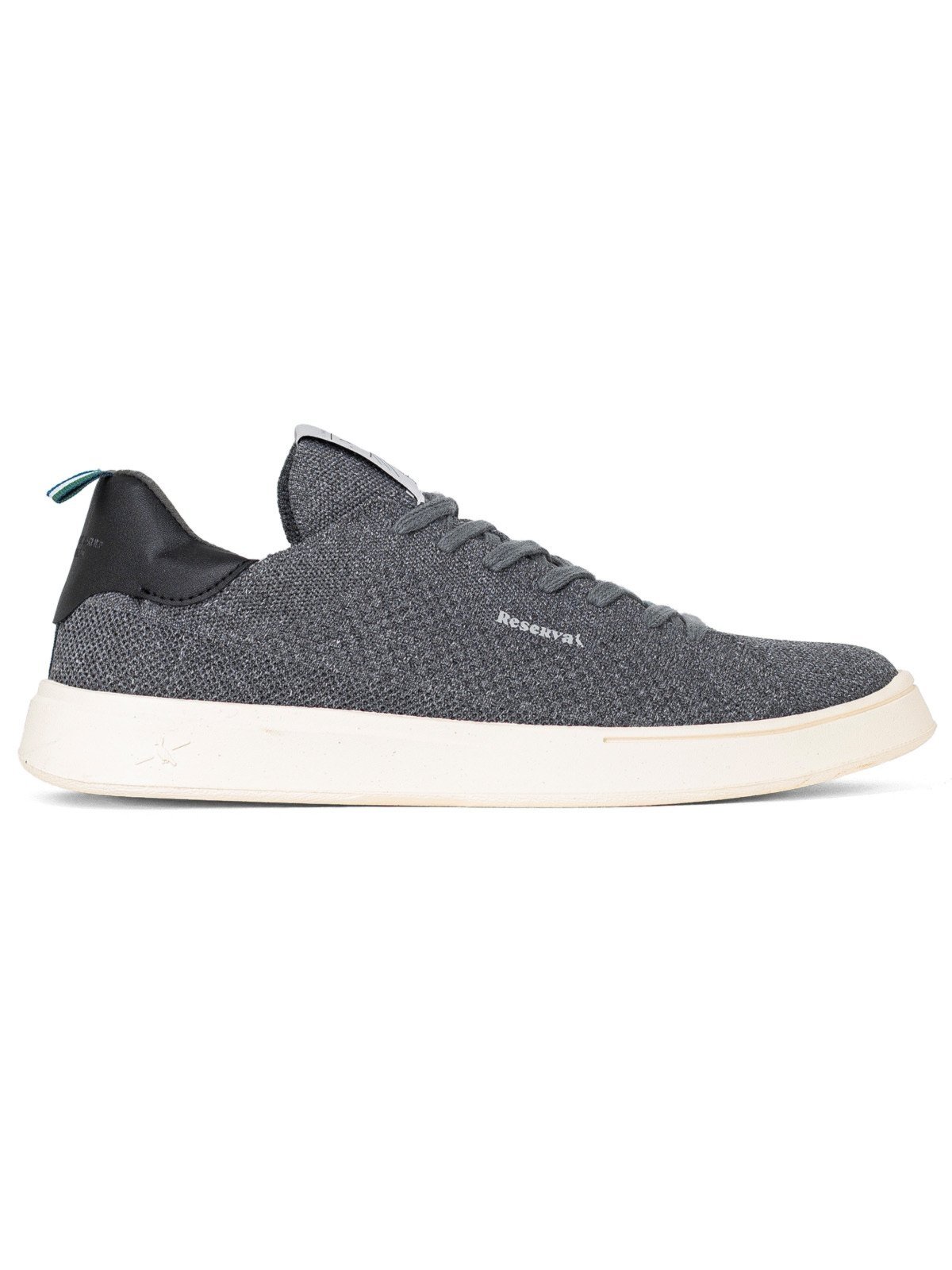Tênis Masculino Reserva Go Casual Classic Knit Confortável Tecido Mescla Black Cinza