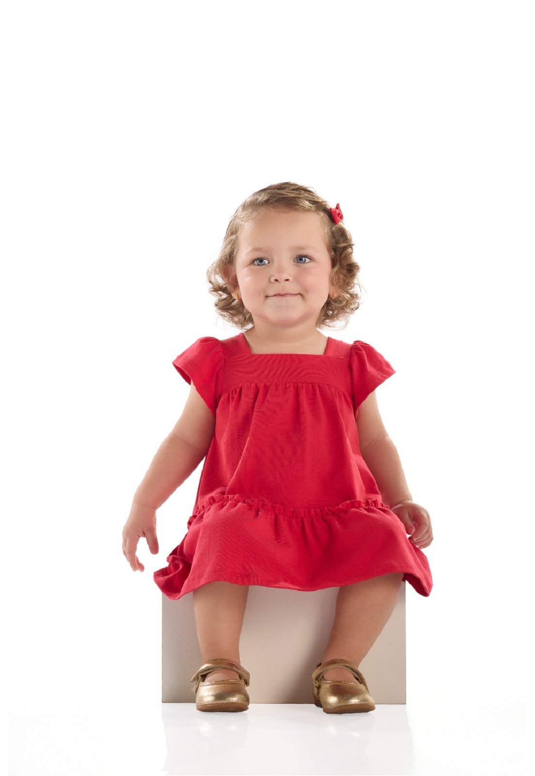 Infantil - Vestido para em Cotton Quimby Vermelho
