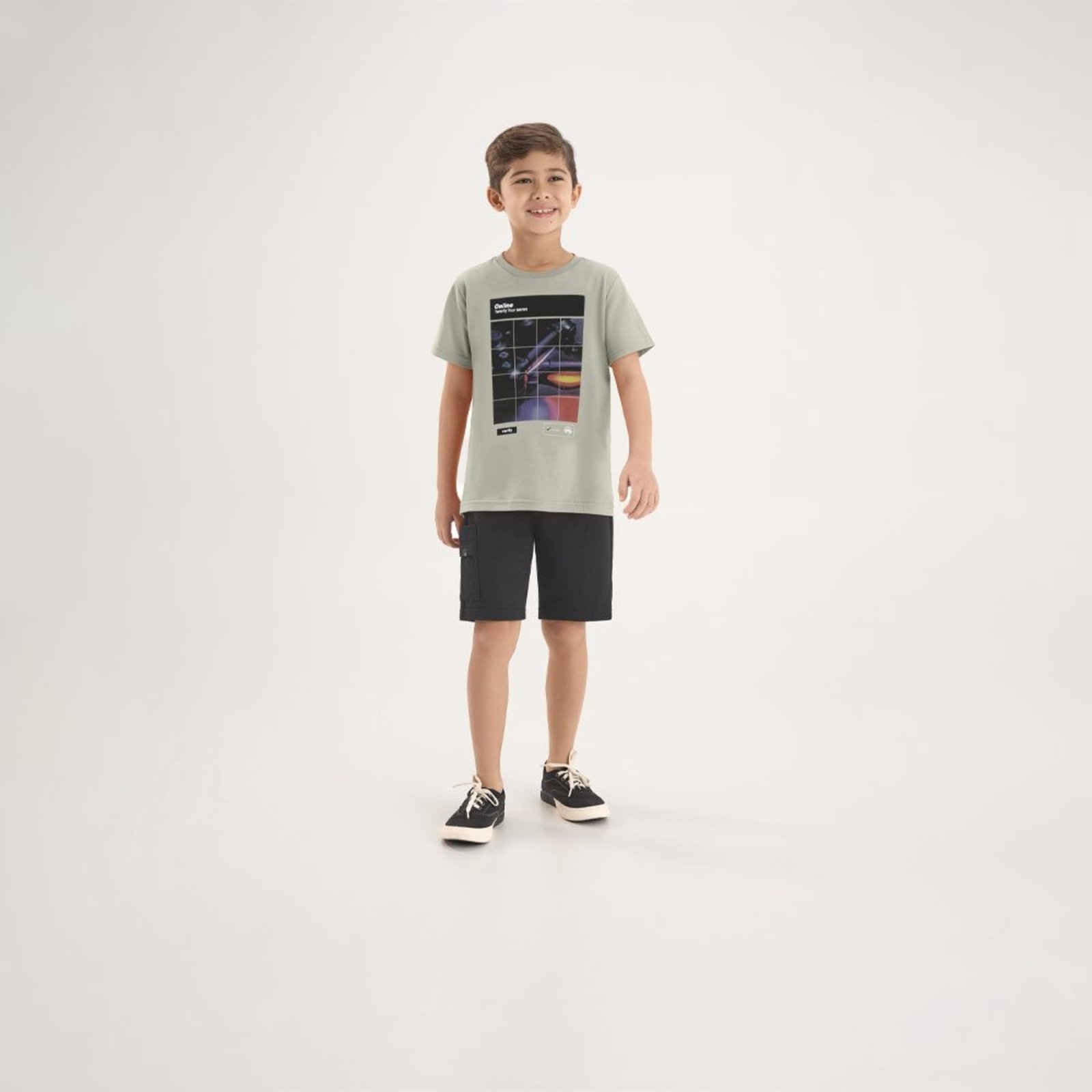 Infantil - Camiseta Verde Pulla Bulla Menino - 53859-1350