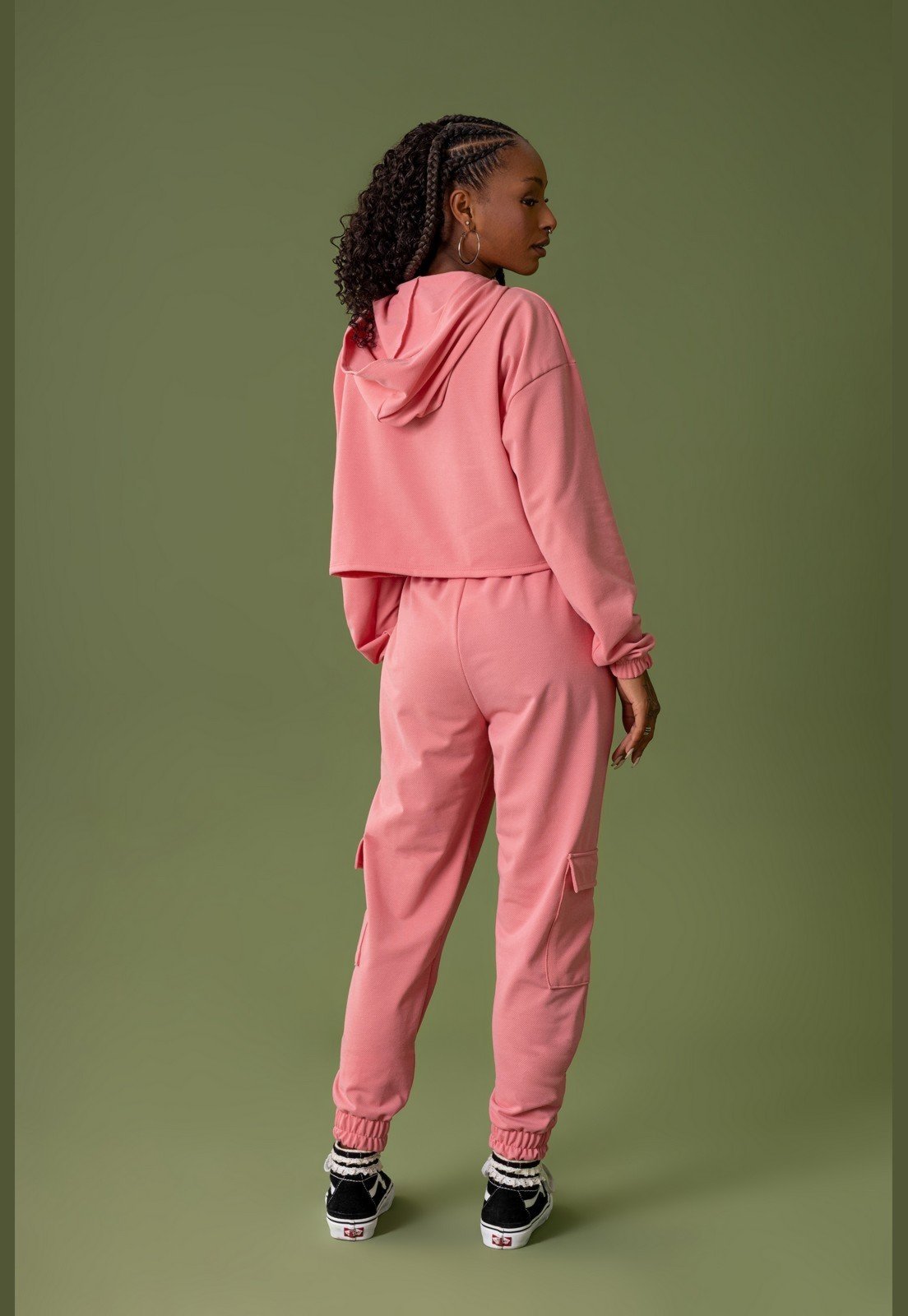 Vista 3 Calça de Moletom Casual Feminina The Philippines rosa The Philippines rosa