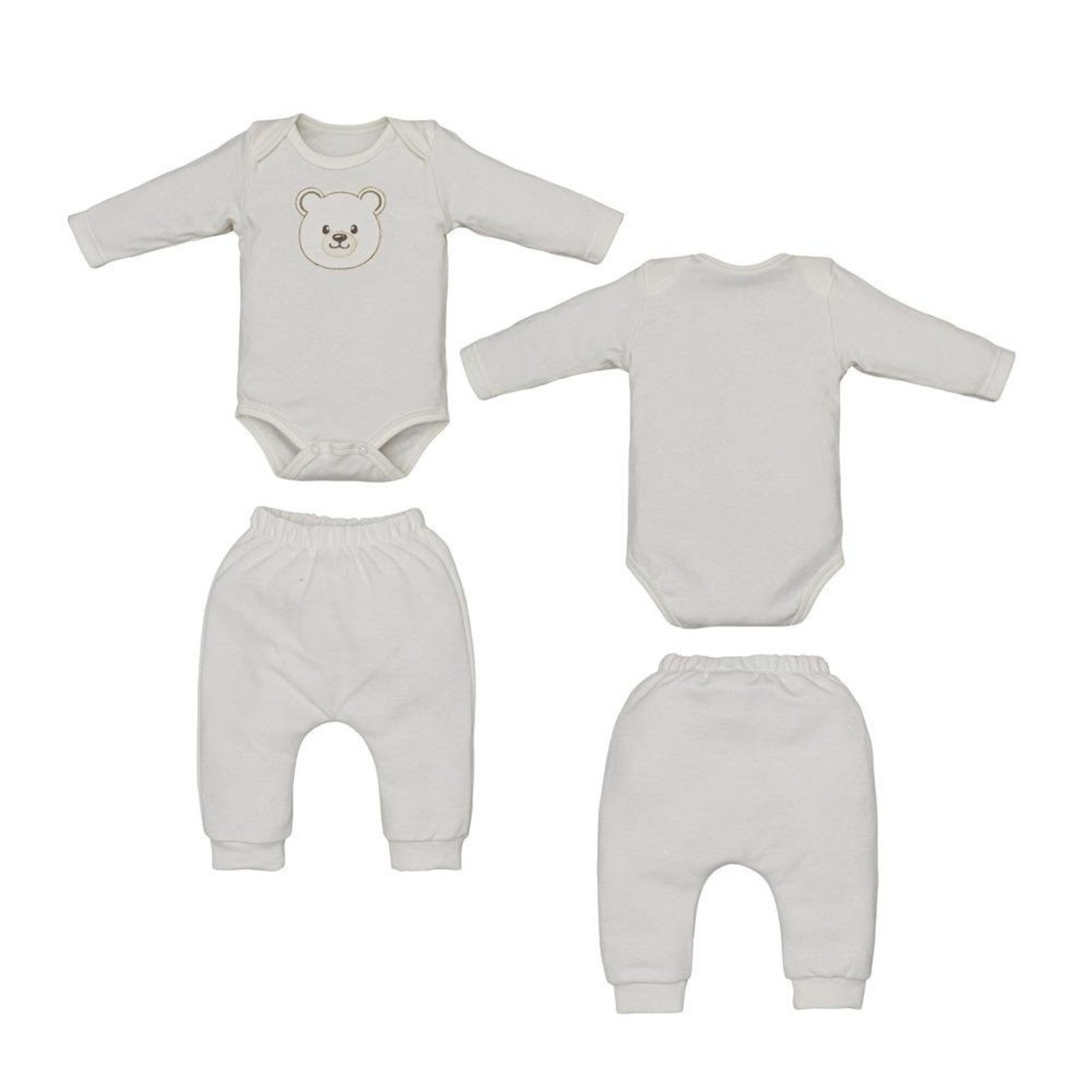 Infantil - Conjunto Longo Marfim Upi Uli P Bege