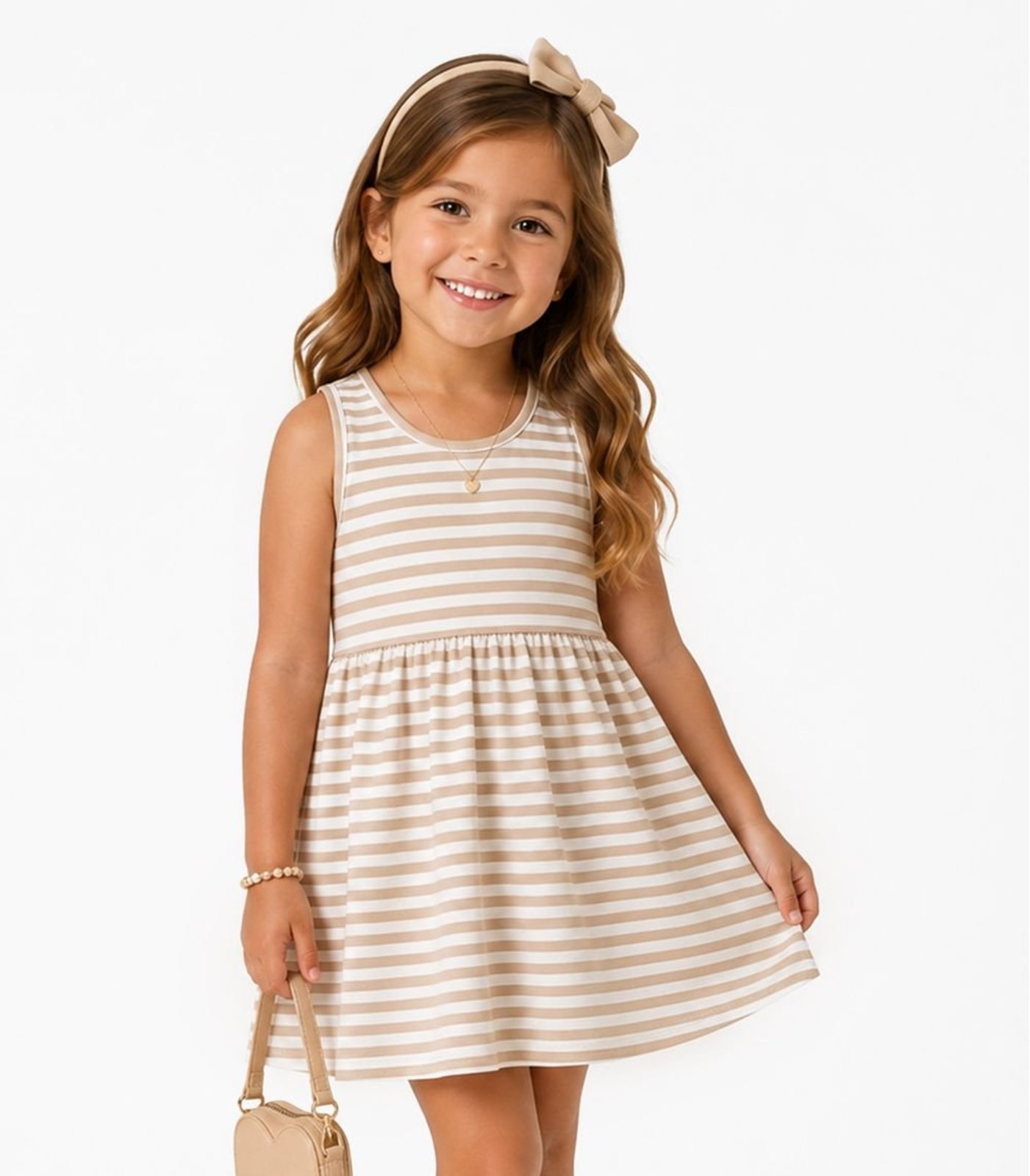 Infantil - Vestido Menina Rovi Bege