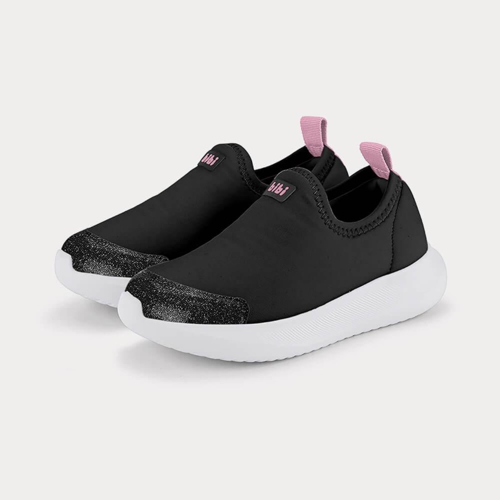 Vista 3 Infantil - Tênis Bibi Flash Preto com Rosa Calçados Bibi preto rosa Calçados Bibi preto rosa