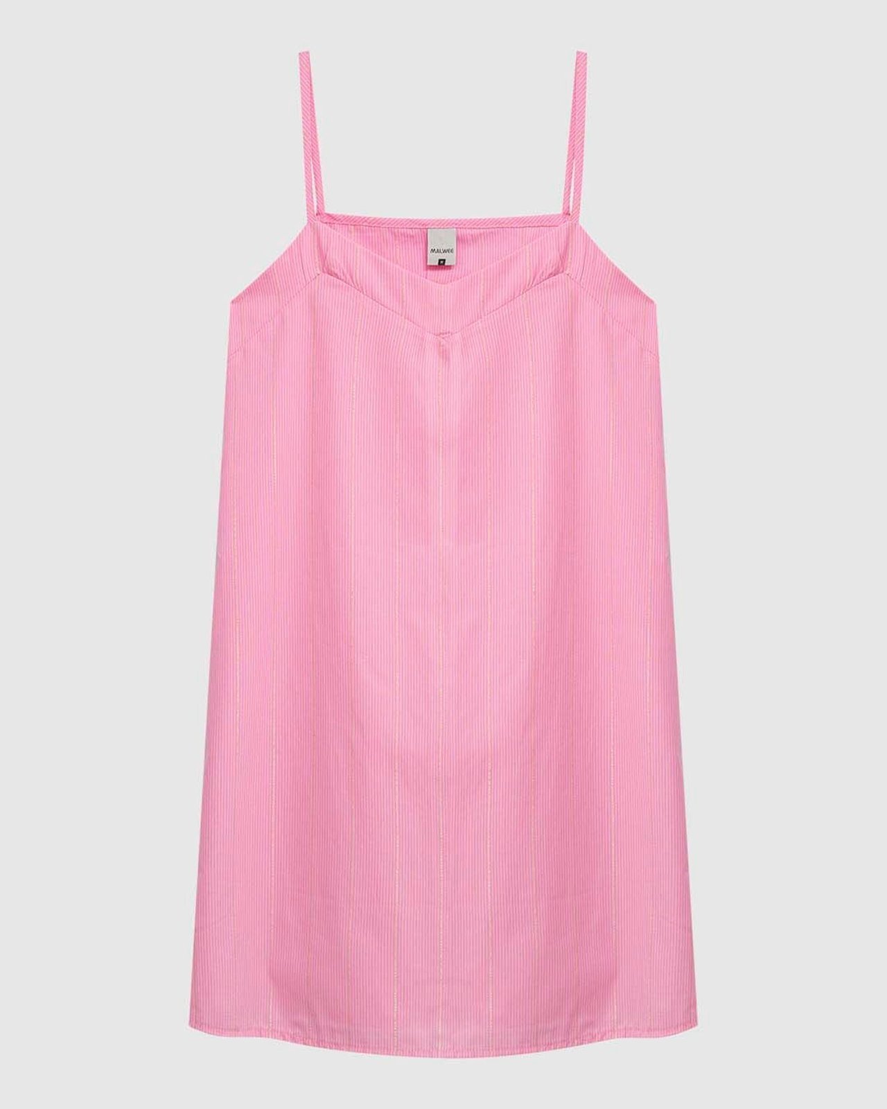 Vestido Feminino Decote V Alça Fina Em Tricoline