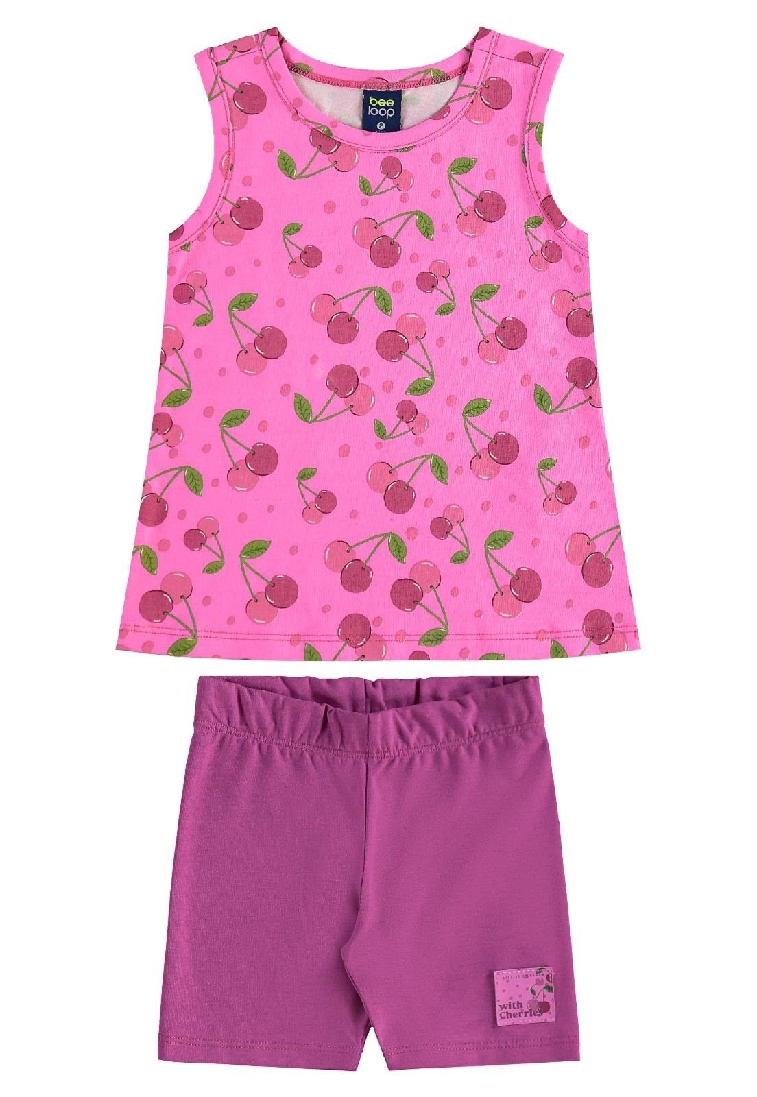 Vista 2 Infantil - Conjunto com Regata e Bermuda Bee Loop azul Bee Loop azul