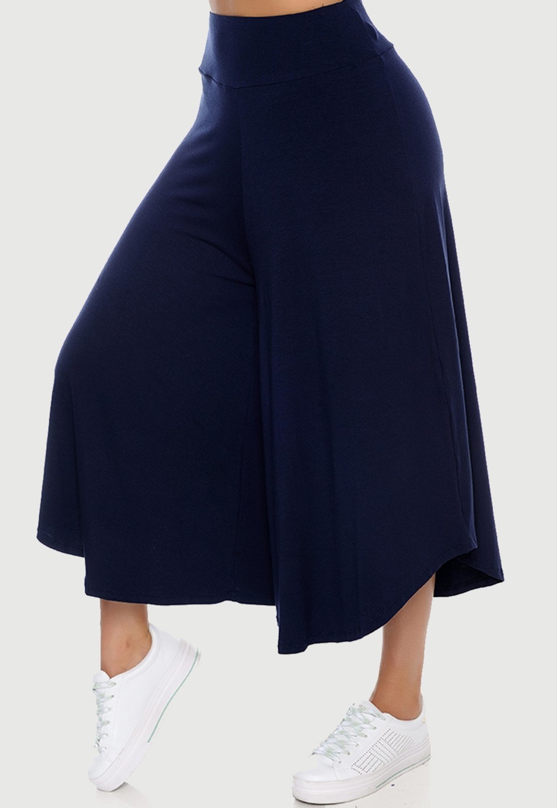 Vista 3 Calça Pantacourt com Cós B'Bonnie Noemi BBonnie azul marinho BBonnie azul marinho