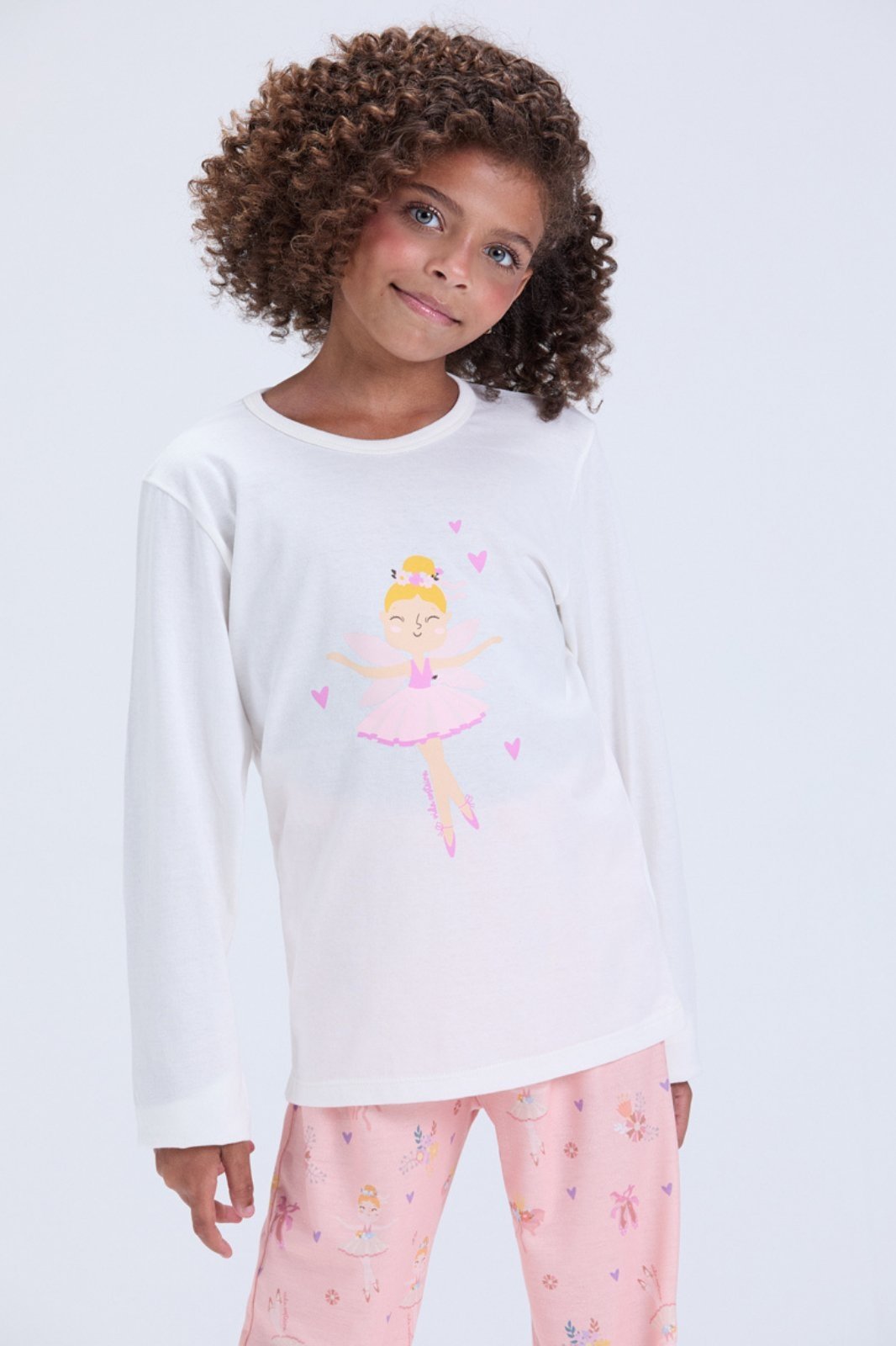 Vista 3 Pijama Feminino Inverno Estampa de Fada VIDA COSTEIRA rosa VIDA COSTEIRA rosa