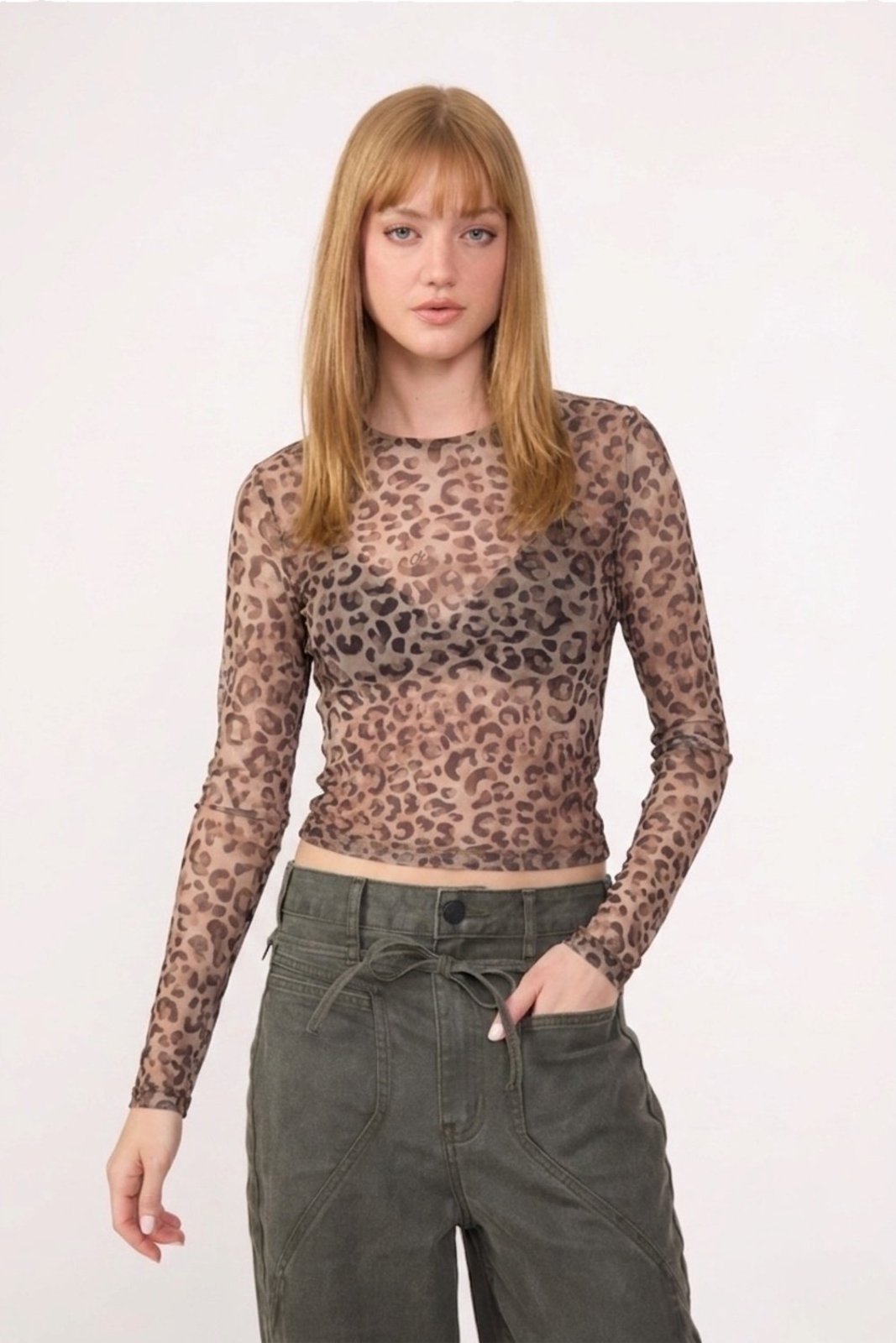 Blusa Slim de Tule Manga Longa Paisley Colcci CLC Feline