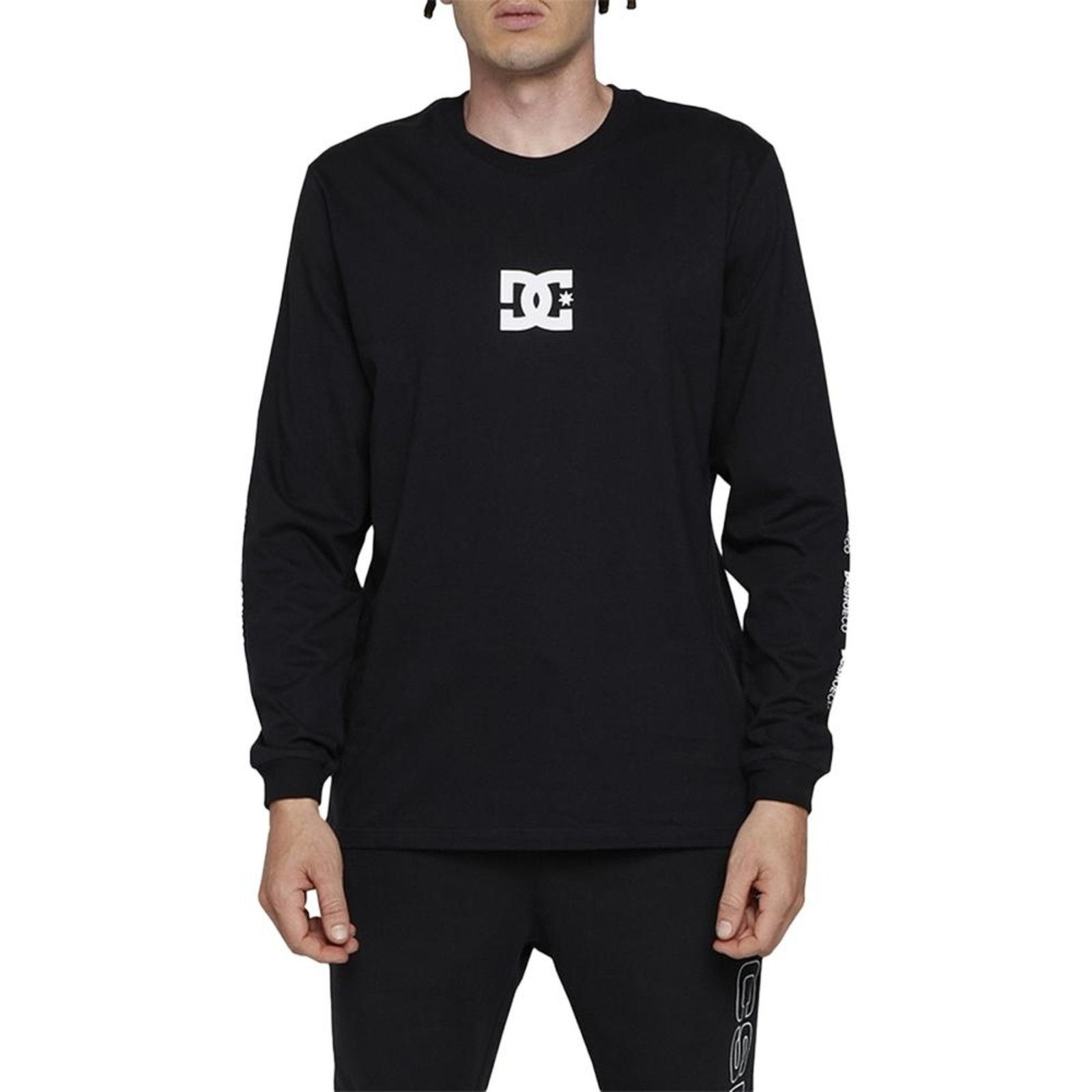 Camiseta DC Shoes Manga Longa Minimal Stripe WT24 Preto