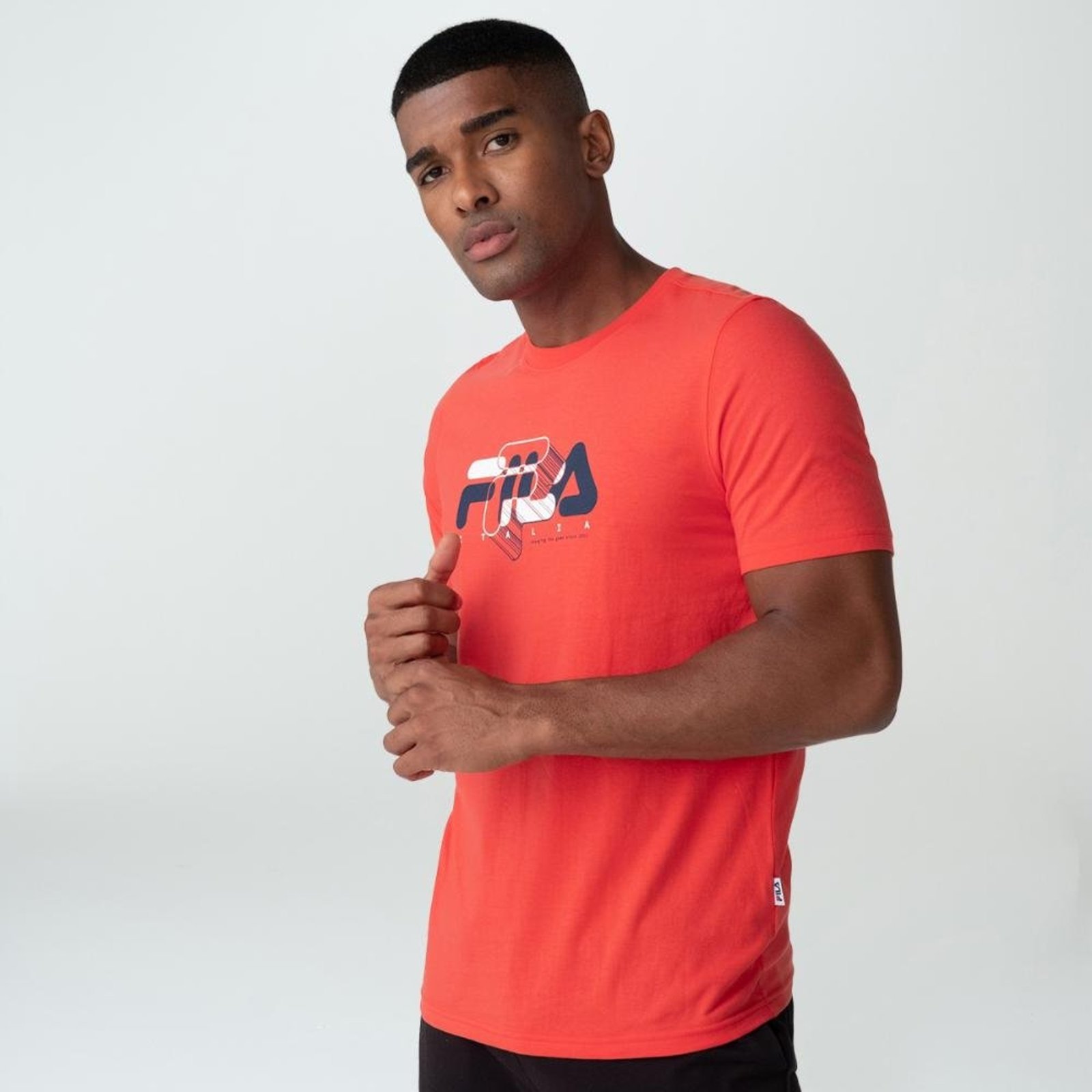 Camiseta Fila F Italia Masculina Incolor
