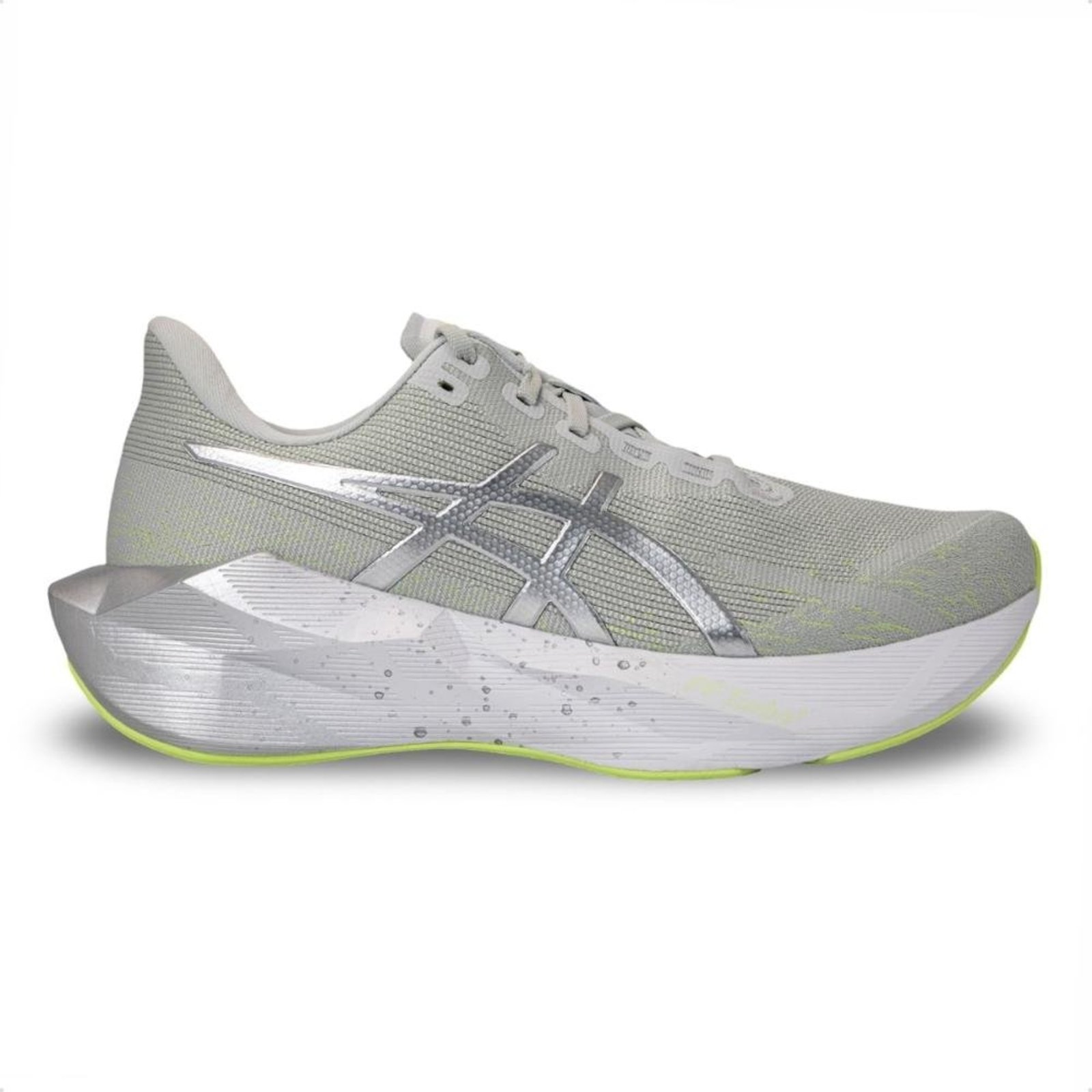 Tênis Asics Feminino Novablast 6 Platinum Corrida Cinza