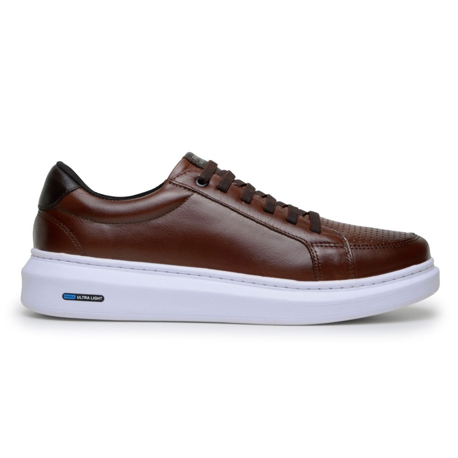Tenis 100% Couro Legitimo Parra Boots MasculinoModerno Confortavel Leve 1031 - Havana