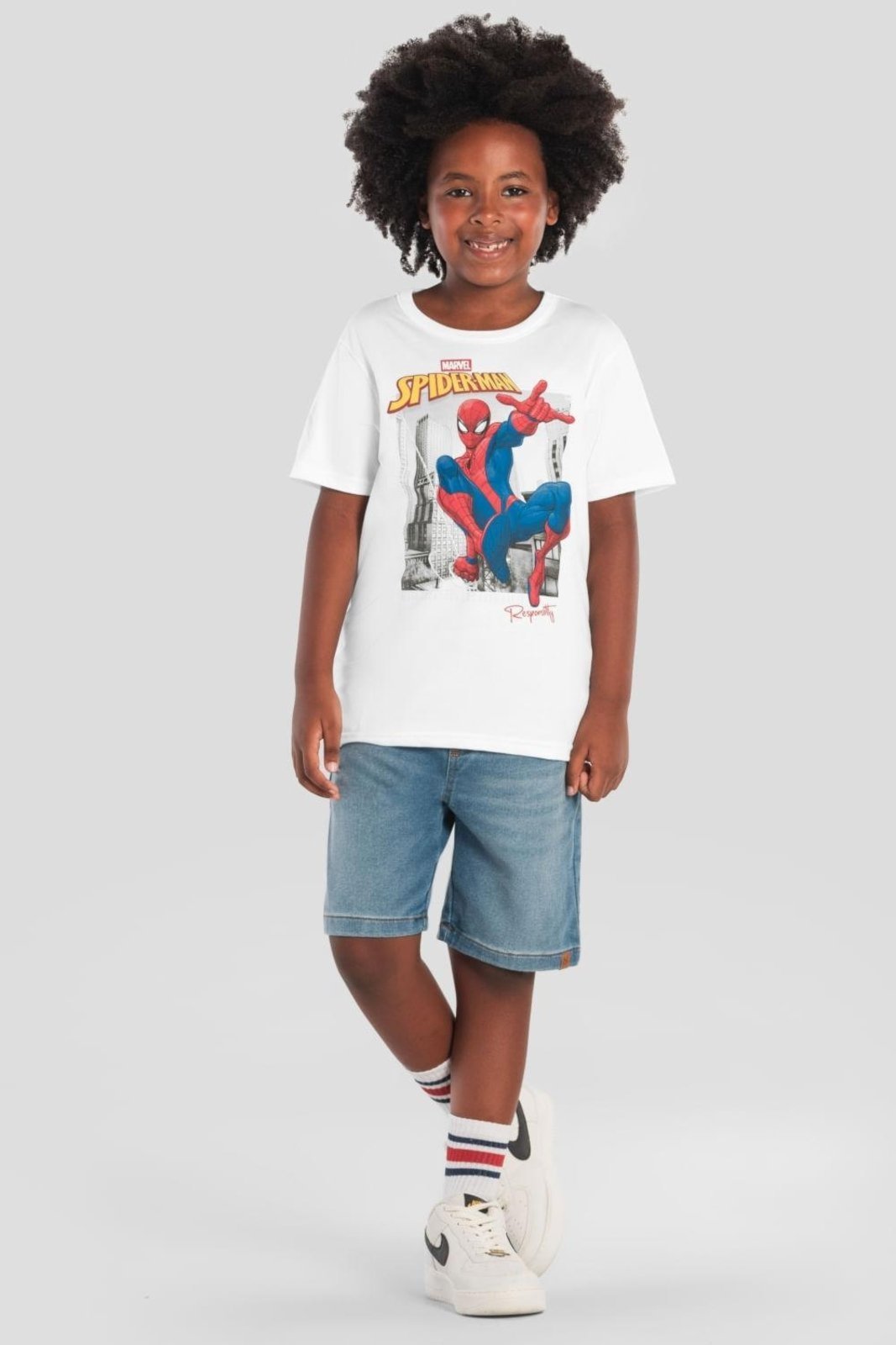 Infantil - Camiseta menino do Homem-Aranha Brandili