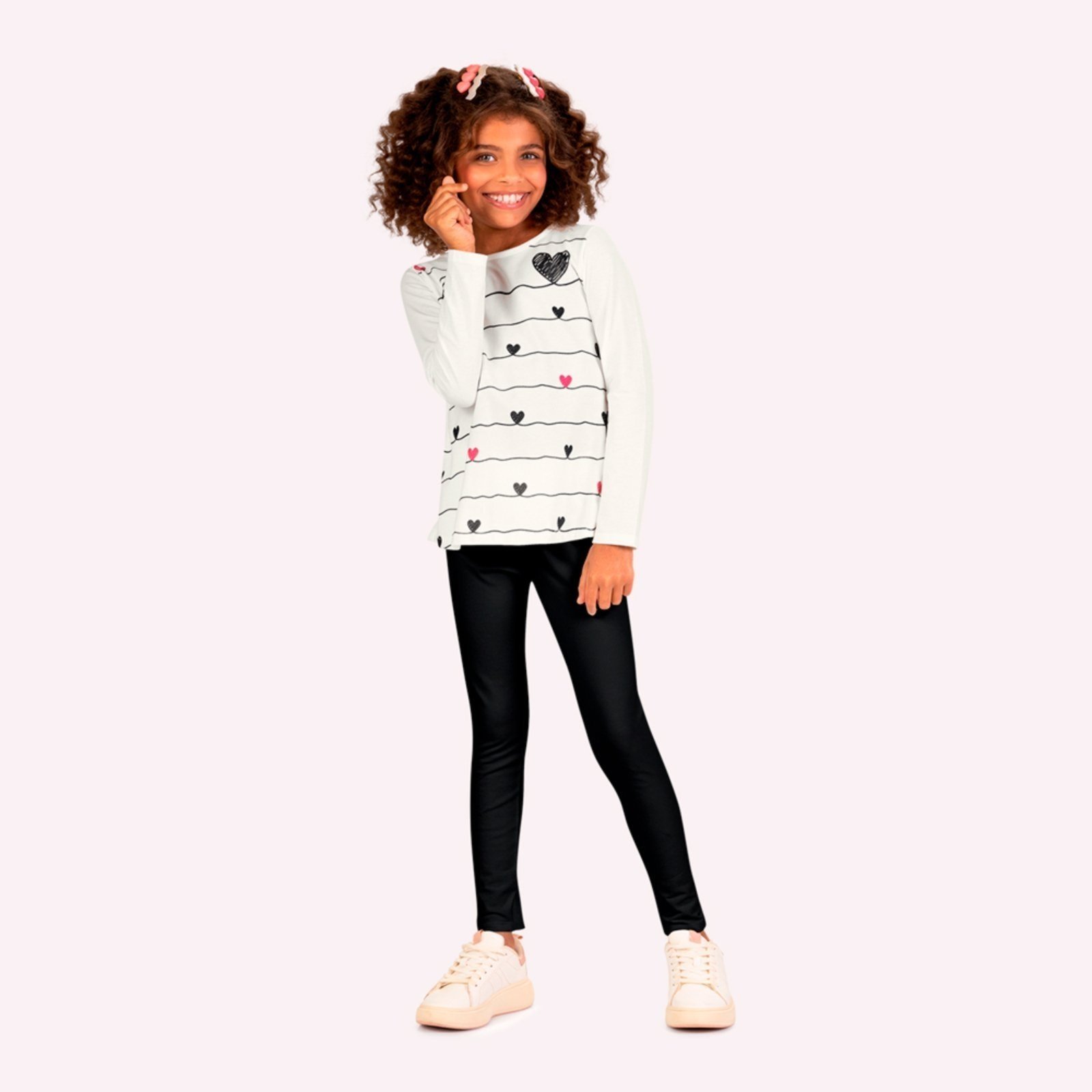 Infantil - Conjunto Menina Corações Kyly