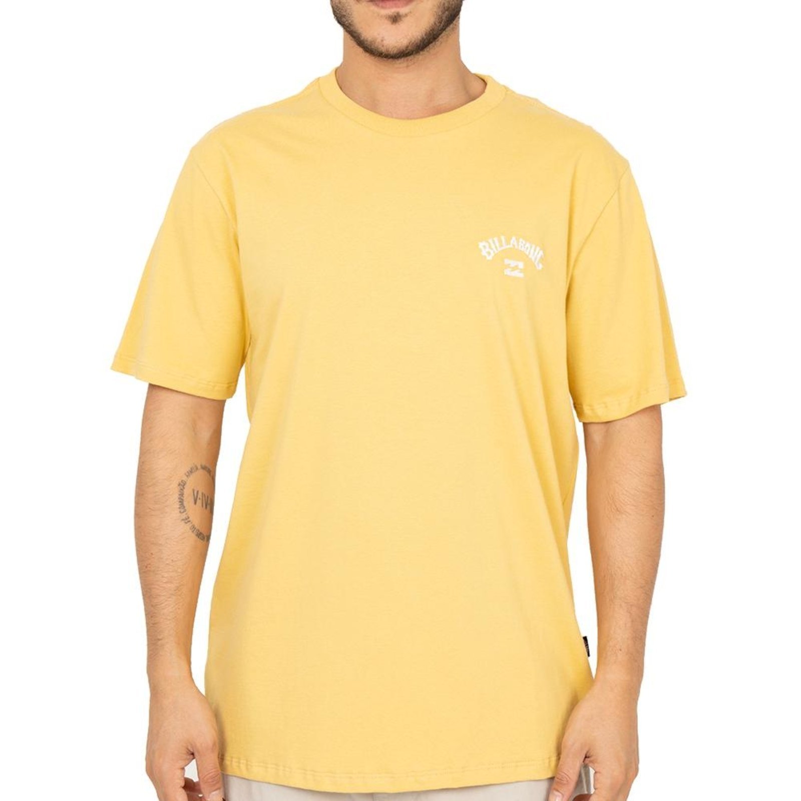 Camiseta Billabong Small Arch SM26 Masculina Amarelo