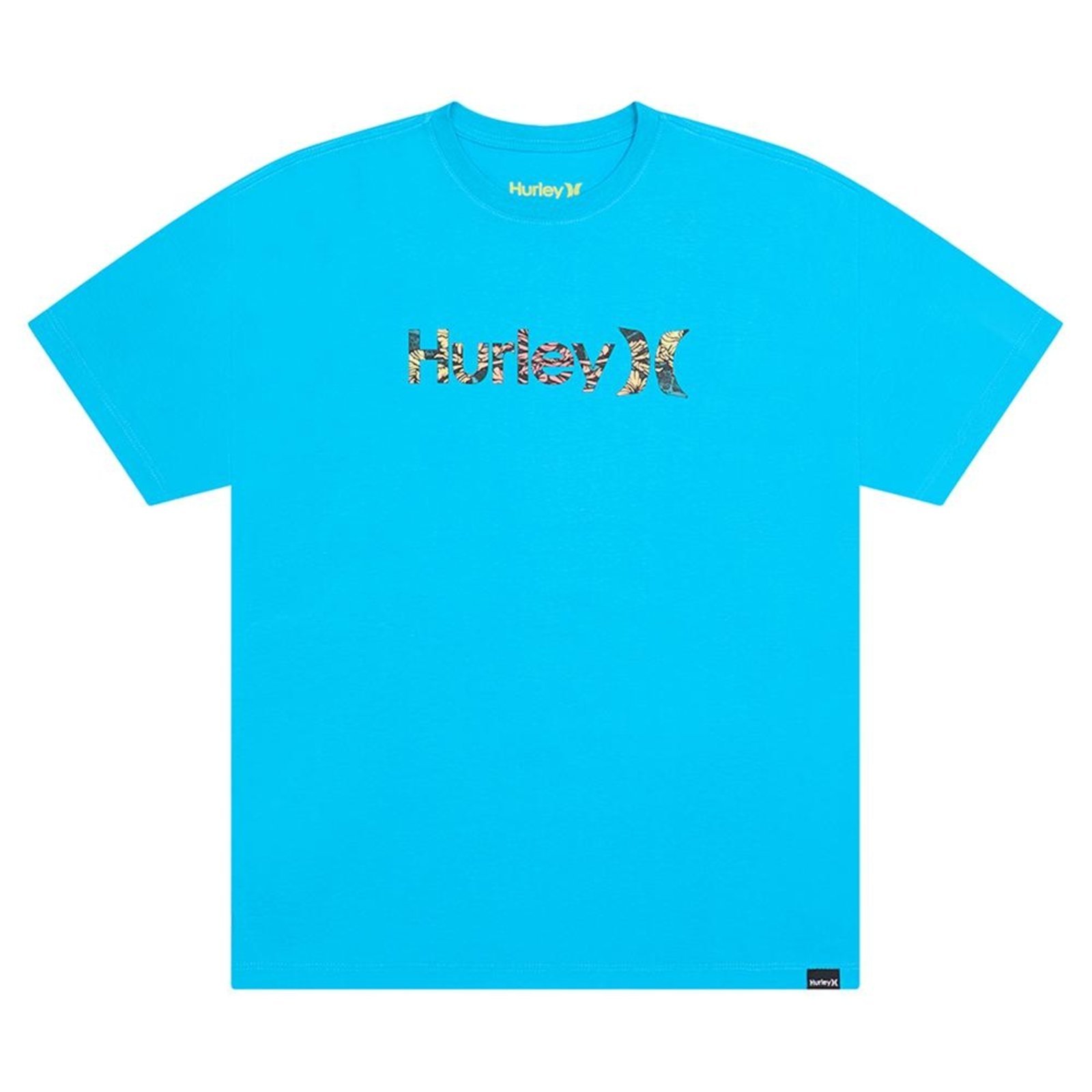 Camiseta Hurley O&O Floral SM26 Masculina Azul