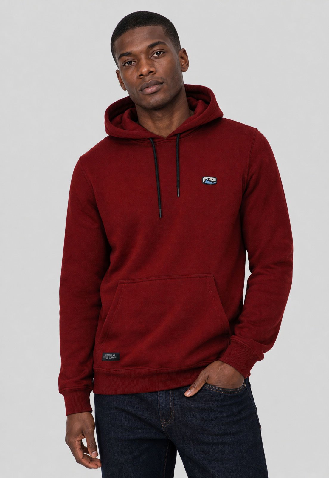 Blusa de Moletom Masculina Rusty Capuz Bordô