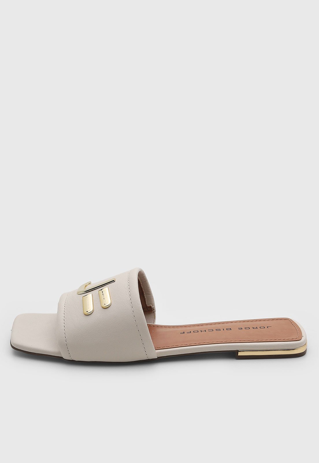Rasteira Feminina Jorge Bischoff Couro Off-White