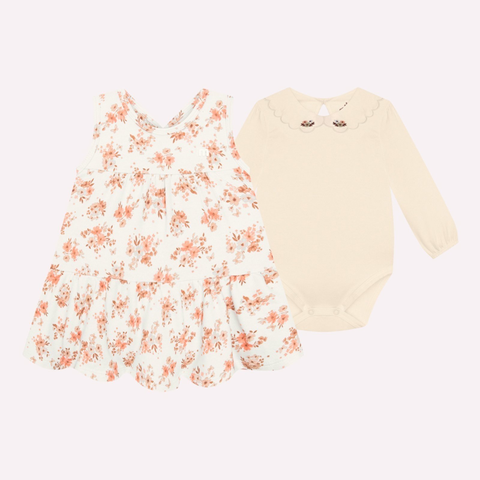 Infantil - Conjunto Menina Flores Milon