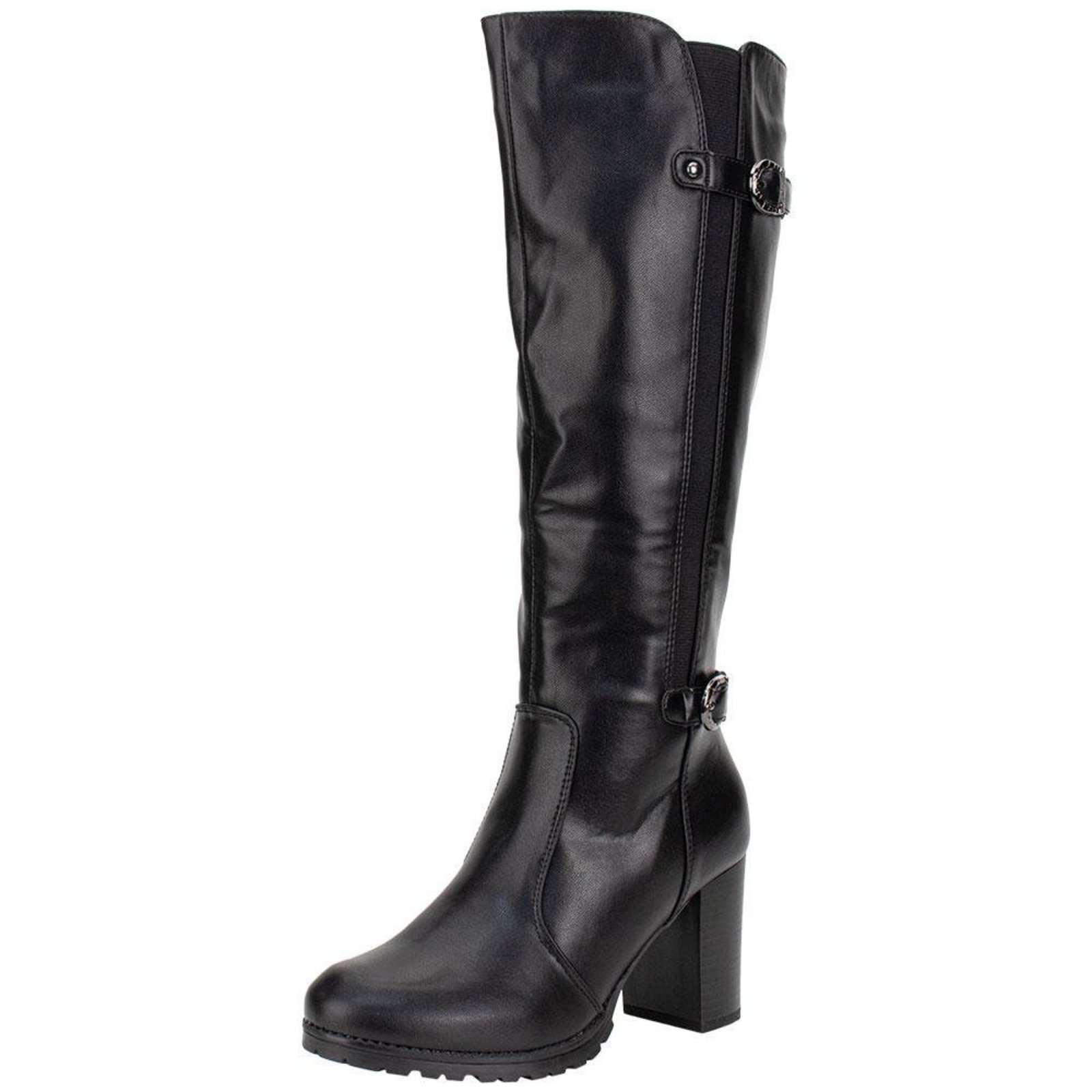 Bota Feminina Cano Alto Mooncity 73176 0743176 Preto