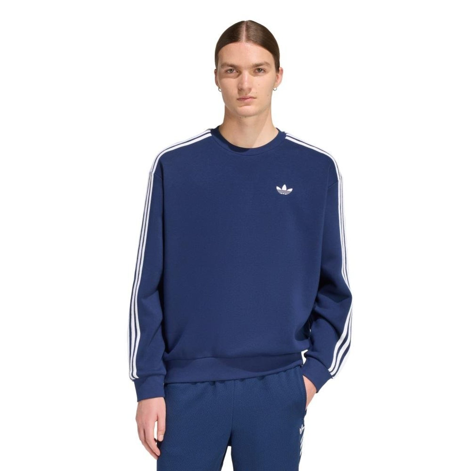 MOLETON OVERSIZED ADICOLOR 3 LISTRAS adidas Originals Azul
