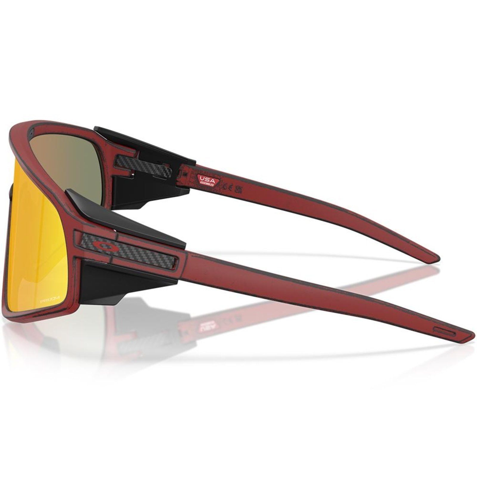 Vista 3 Óculos de Sol Oakley Latch Panel Red Knight Prizm Ruby preto red Oakley preto red