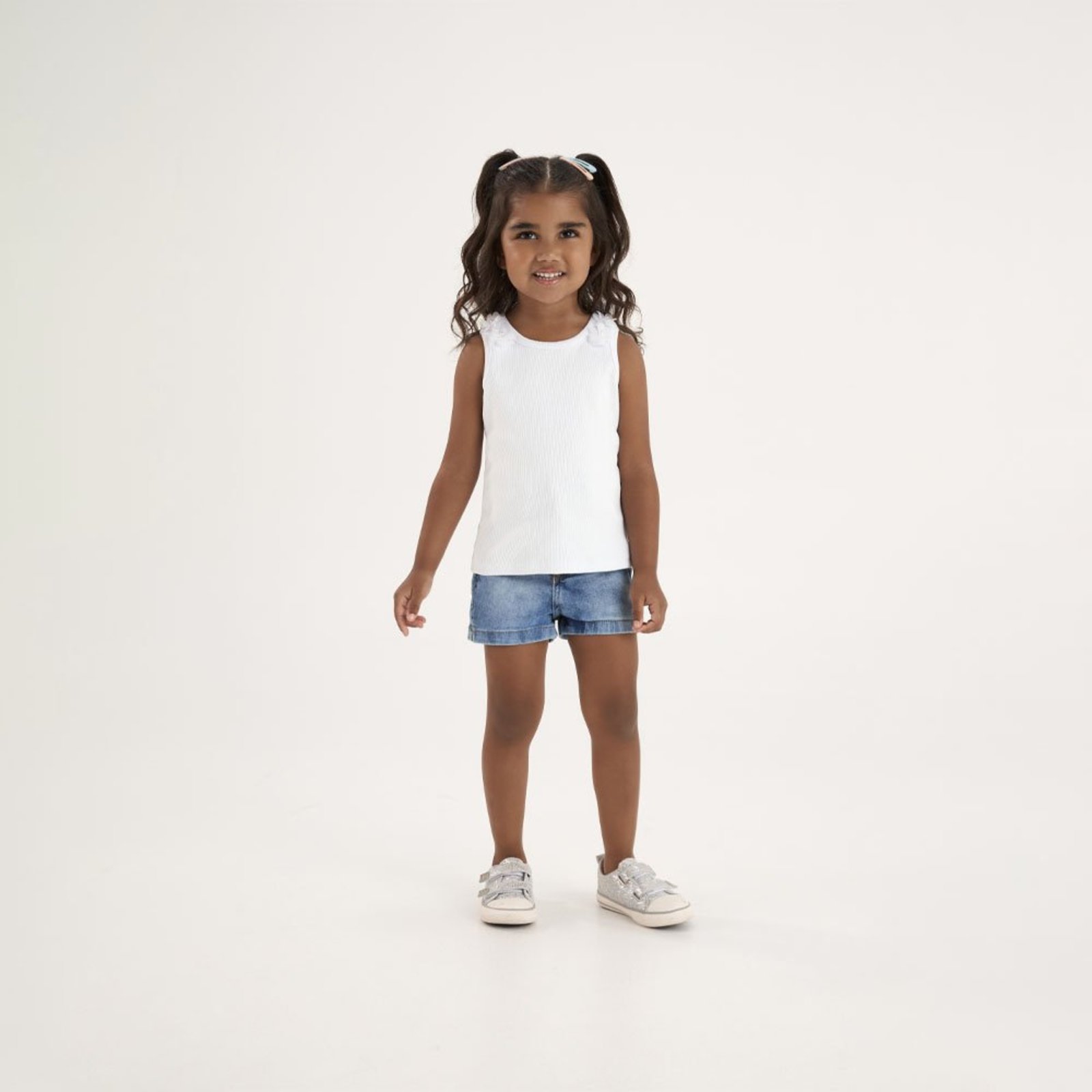 Infantil - Blusa Branco Primeiros Passos Pulla Bulla Menina - 53701-3