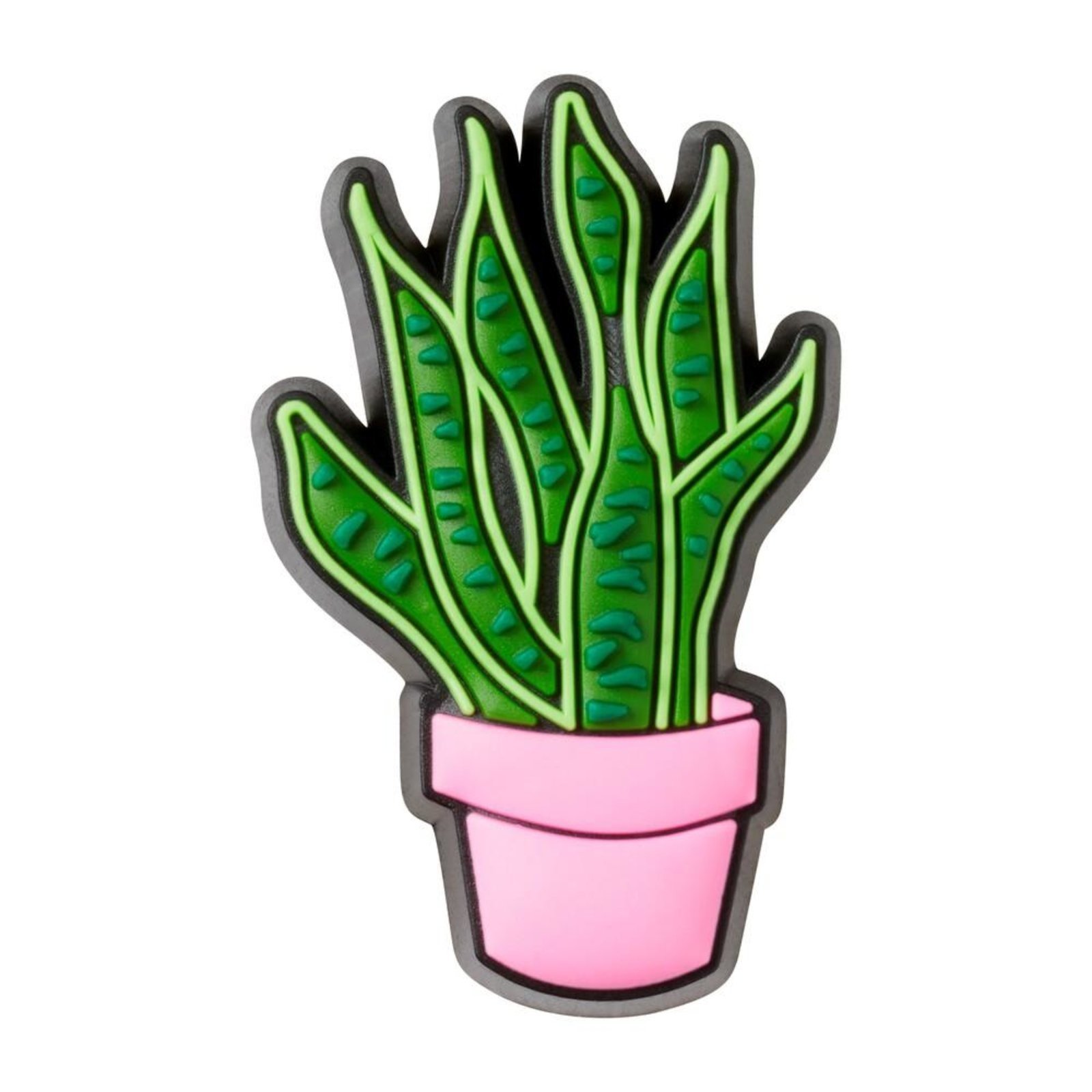 Vista 2 Infantil - Jibbitz Planta No Vaso Rosa Unico Unico - Un Branco Crocs branco rosa