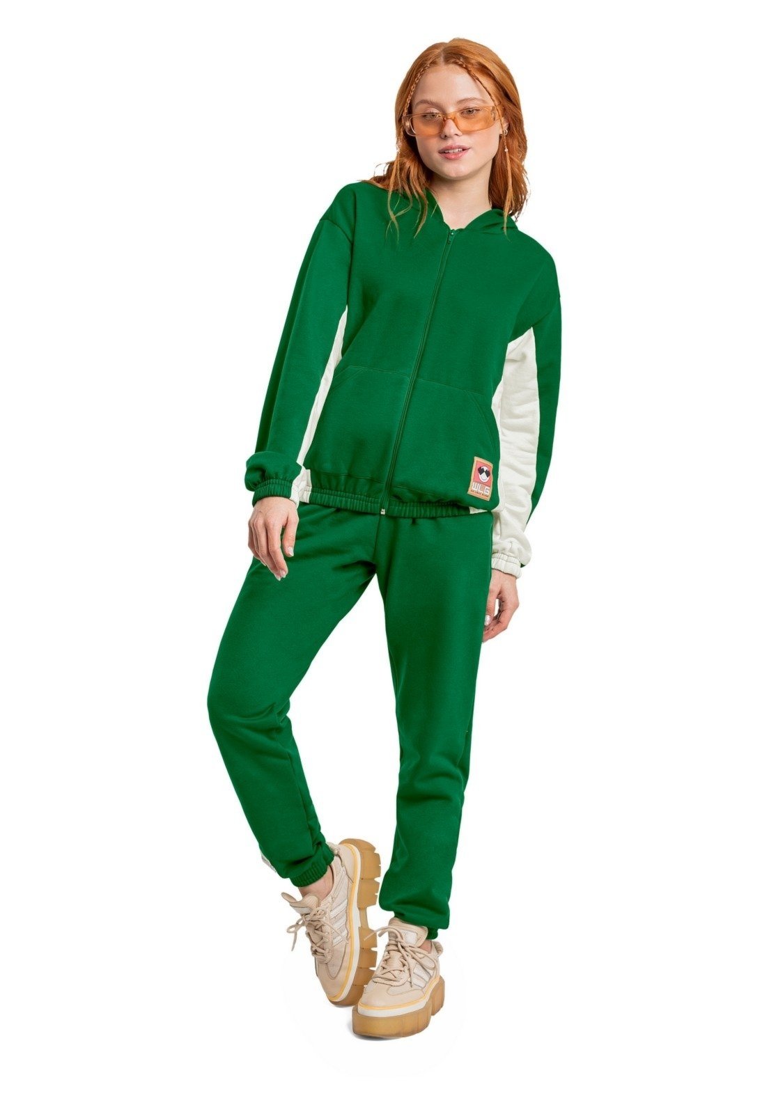 Infantil – Jaqueta em Moletom Juvenil para Meninas Gloss Verde Escuro