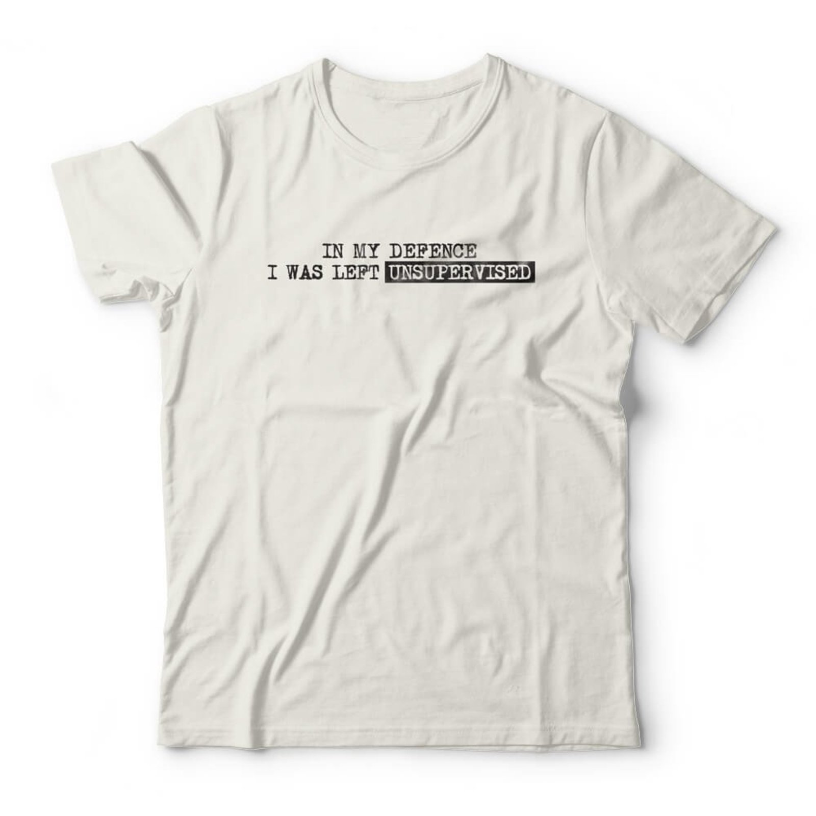 Camiseta I Was Left Unsupervised - Off White