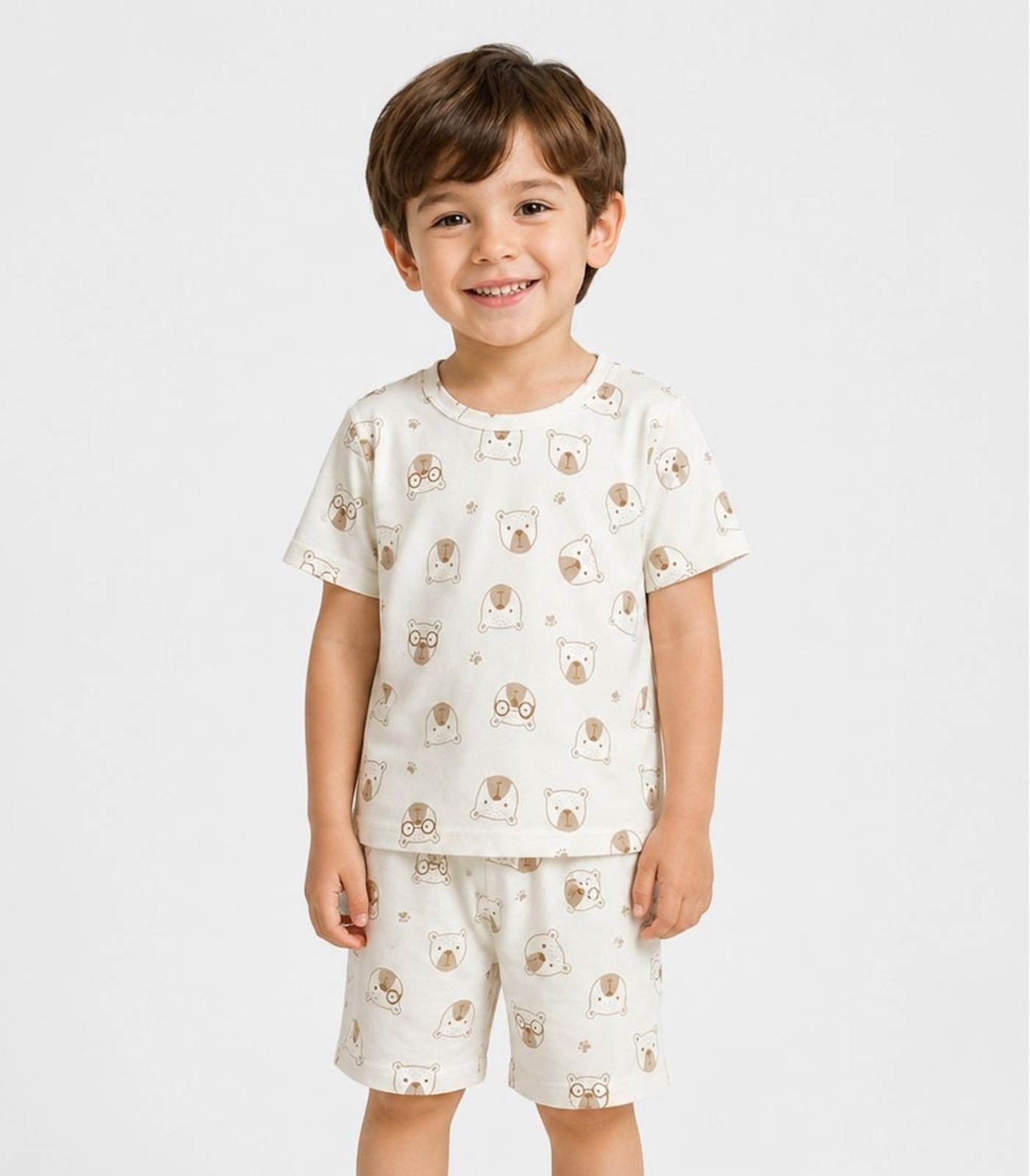Pijama Masculino Em Cotton Select Bege