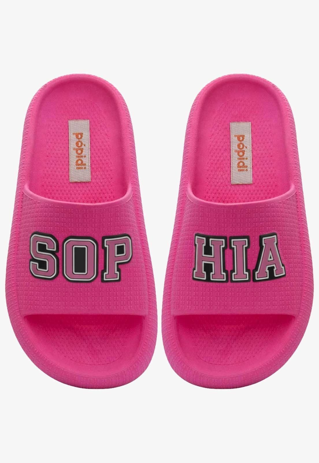 Infantil - Chinelo Pópidi Personalizado SOPHIA Estilo Nuvem Pink