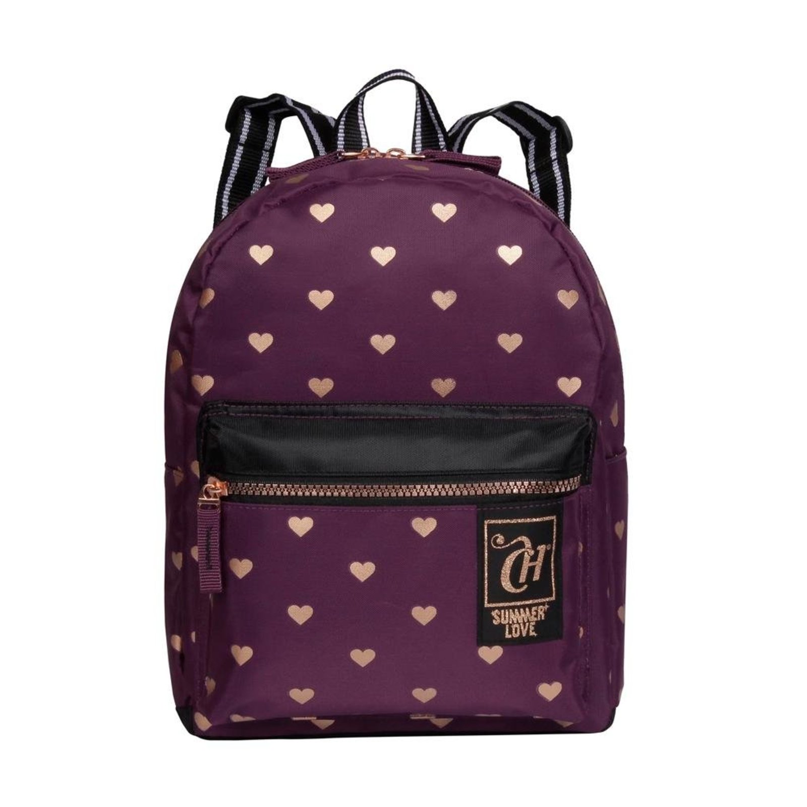 Infantil - Mini Mochila Sestini Capricho Wishes Corações Roxo